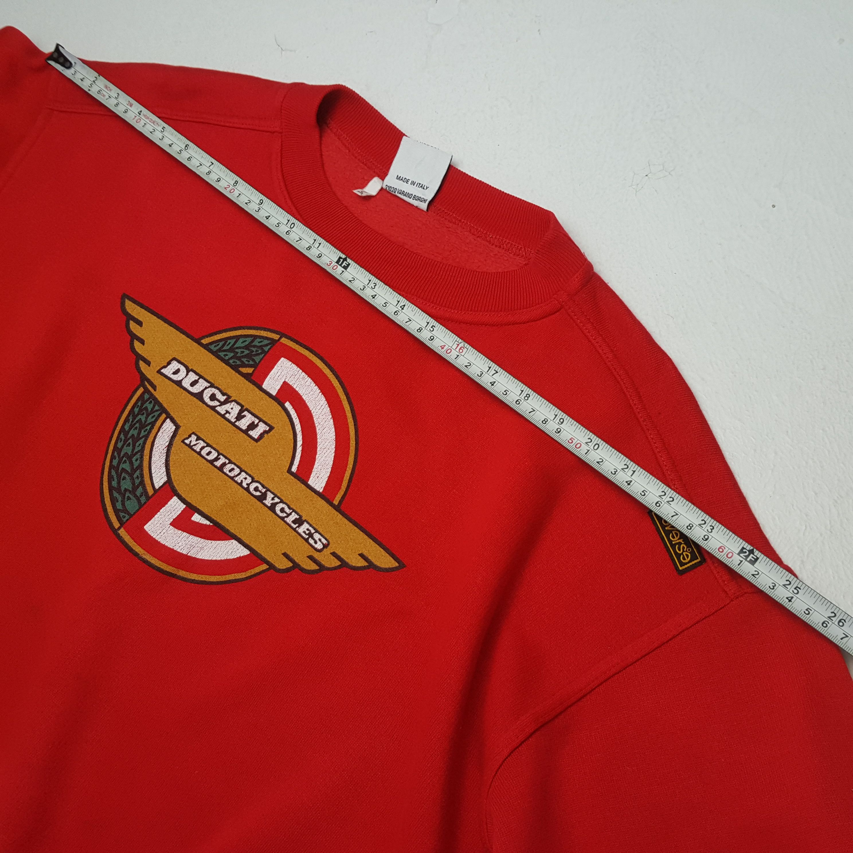 Ducati × Vintage DUCATI MOTORCYCLES Center Design Sweatshirt Size US XL / EU 56 / 4 - 4 Thumbnail