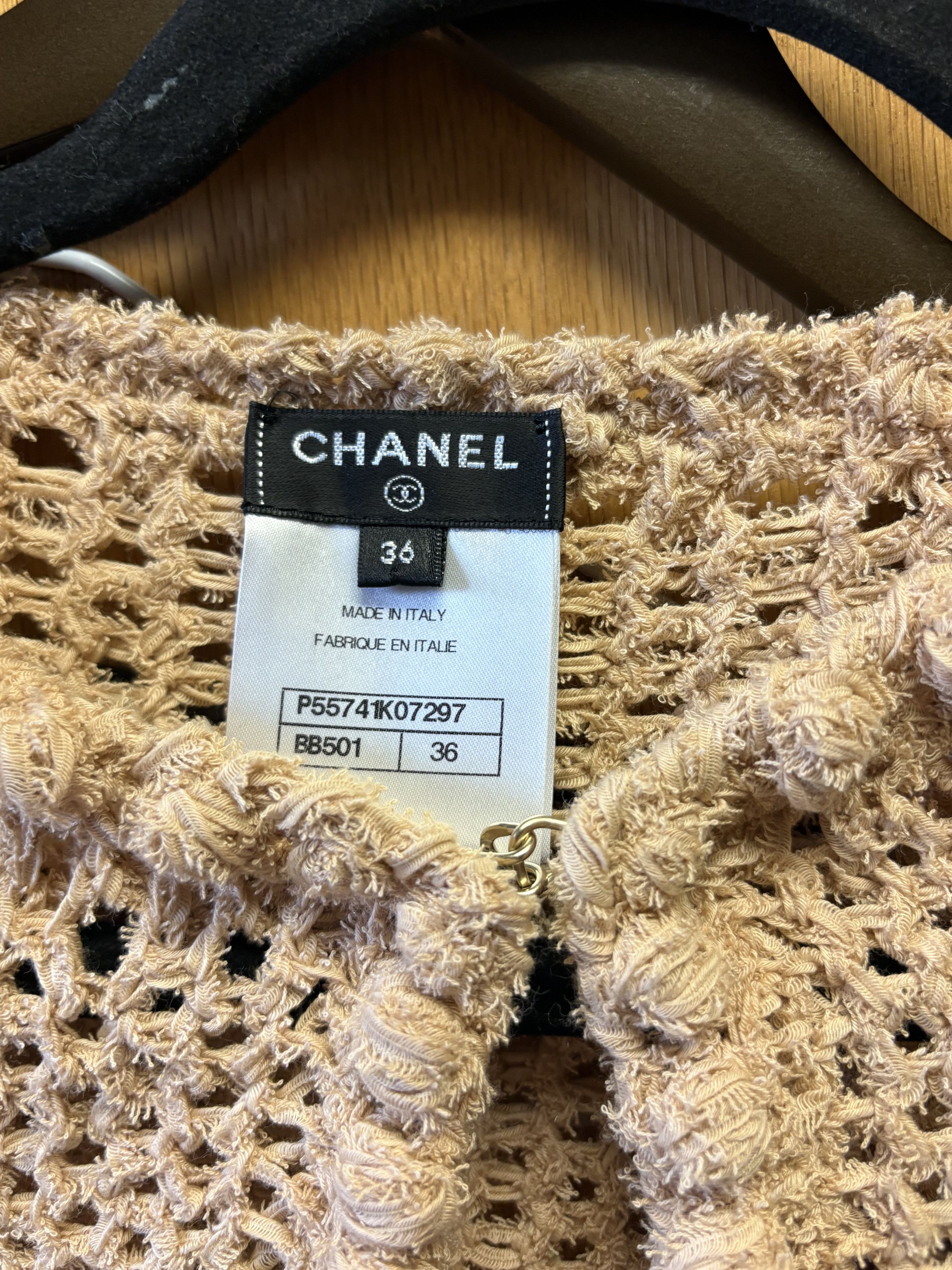 Chanel Chanel Cotton Blend Collarless Cardigan Jacket Size XS / US 0-2 / IT 36-38 - 6 Thumbnail