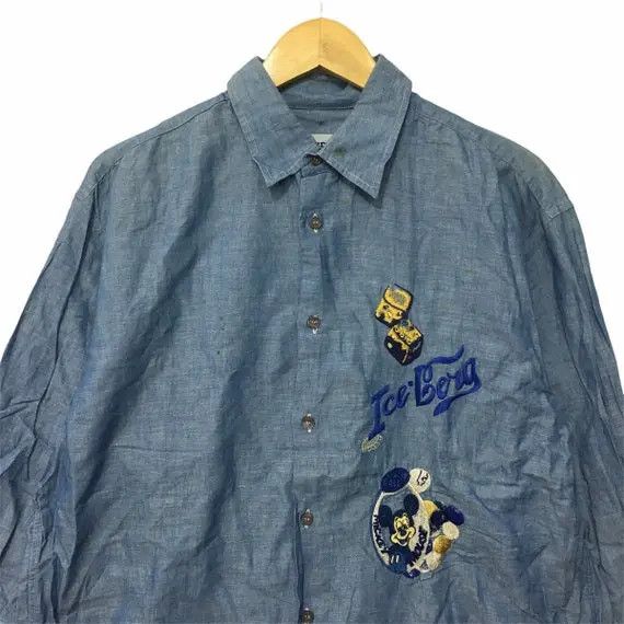 Iceberg ICEBERG SHIRTS Mickey Mouse Casual Button Up Tee Shirt Size US L / EU 52-54 / 3 - 2 Thumbnail
