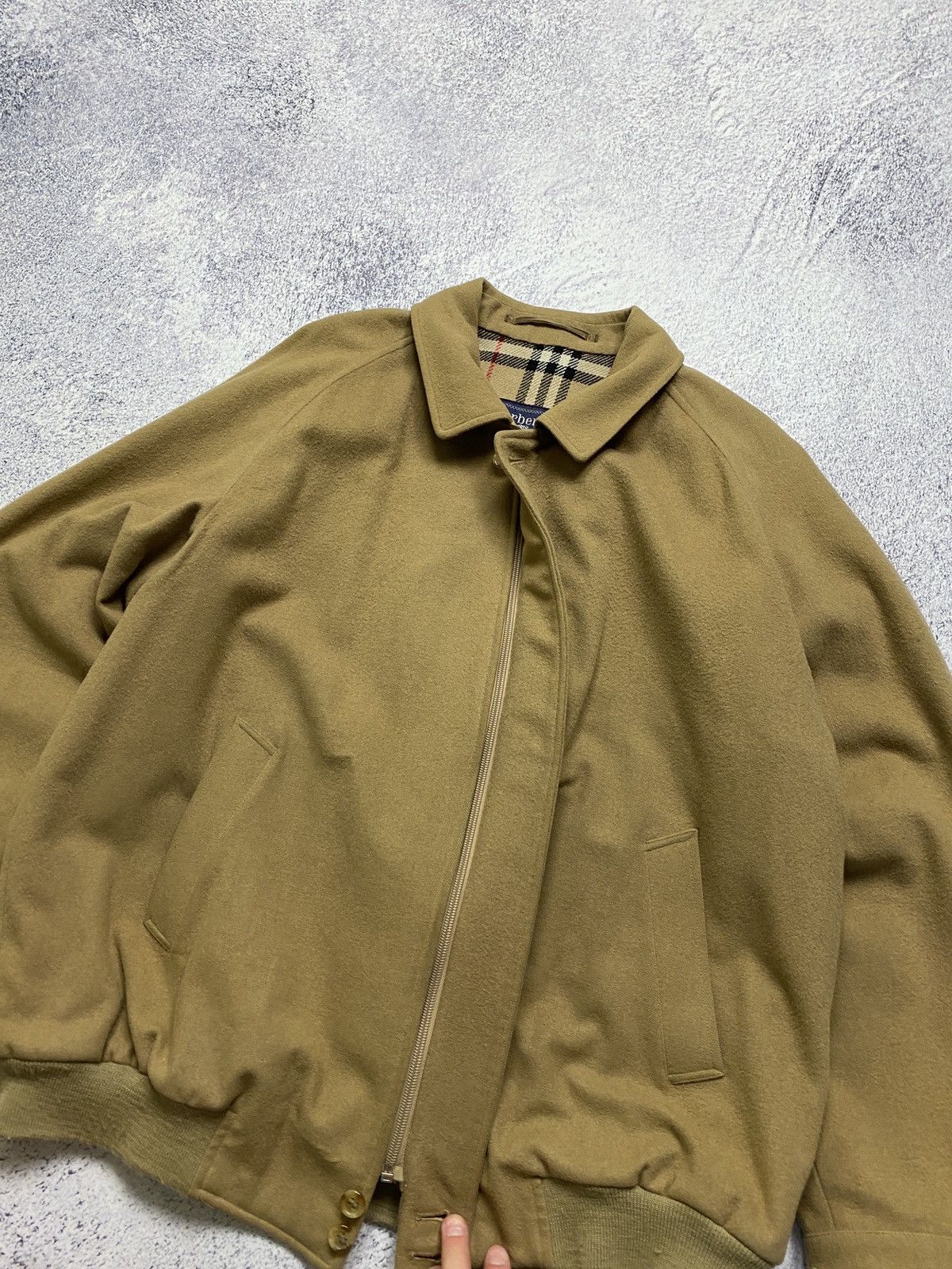 Burberry × Vintage Vintage Burberrys Prorsum Alpaca Wool Bomber Jacket Rare Size US L / EU 52-54 / 3 - 9 Thumbnail