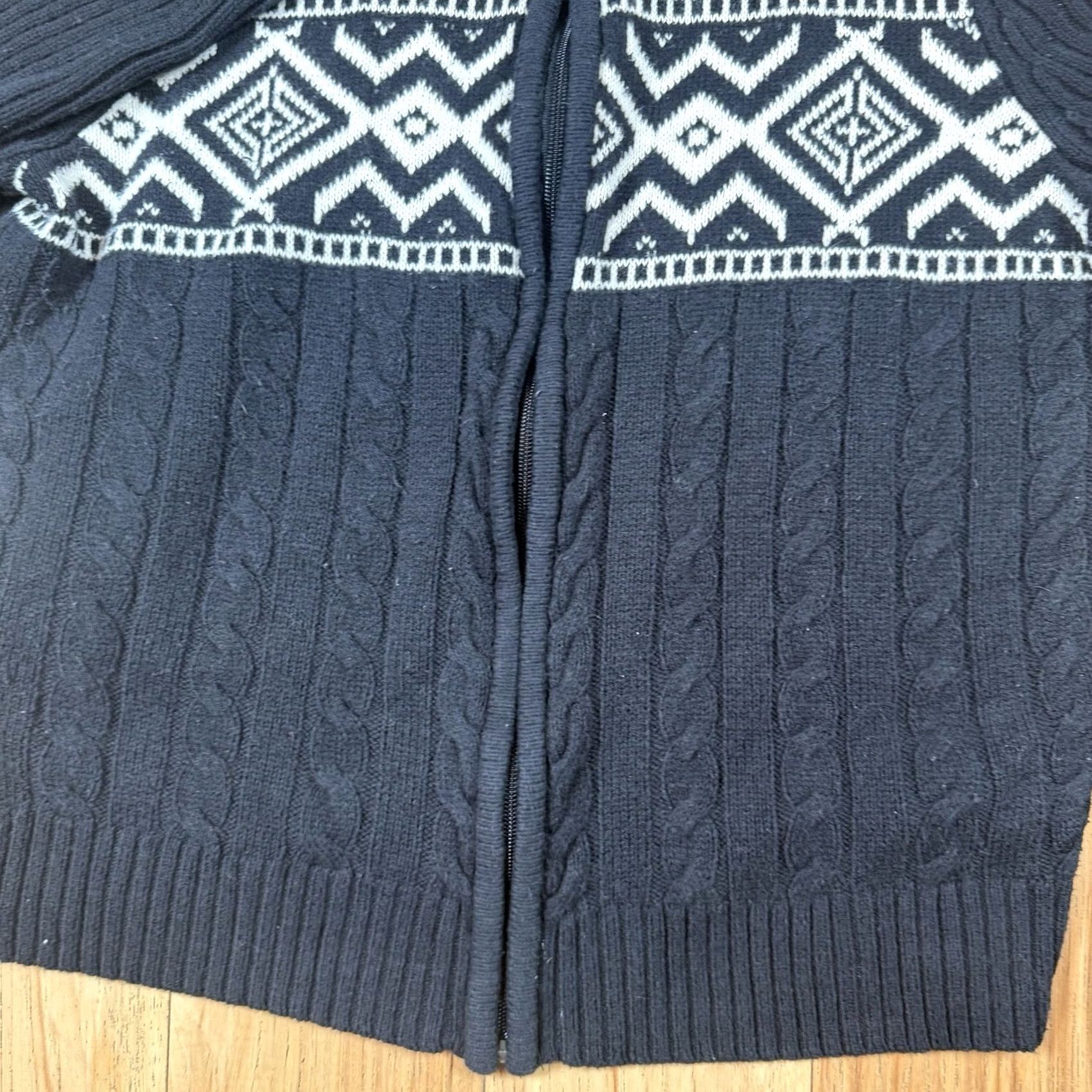 Chaps VTG Chaps Ralph Lauren Sweater Cardigan Womens Large Full Zip Cable Knit Aztec Navajo Multicolor L Womens Size L / US 10 / IT 46 - 3 Thumbnail