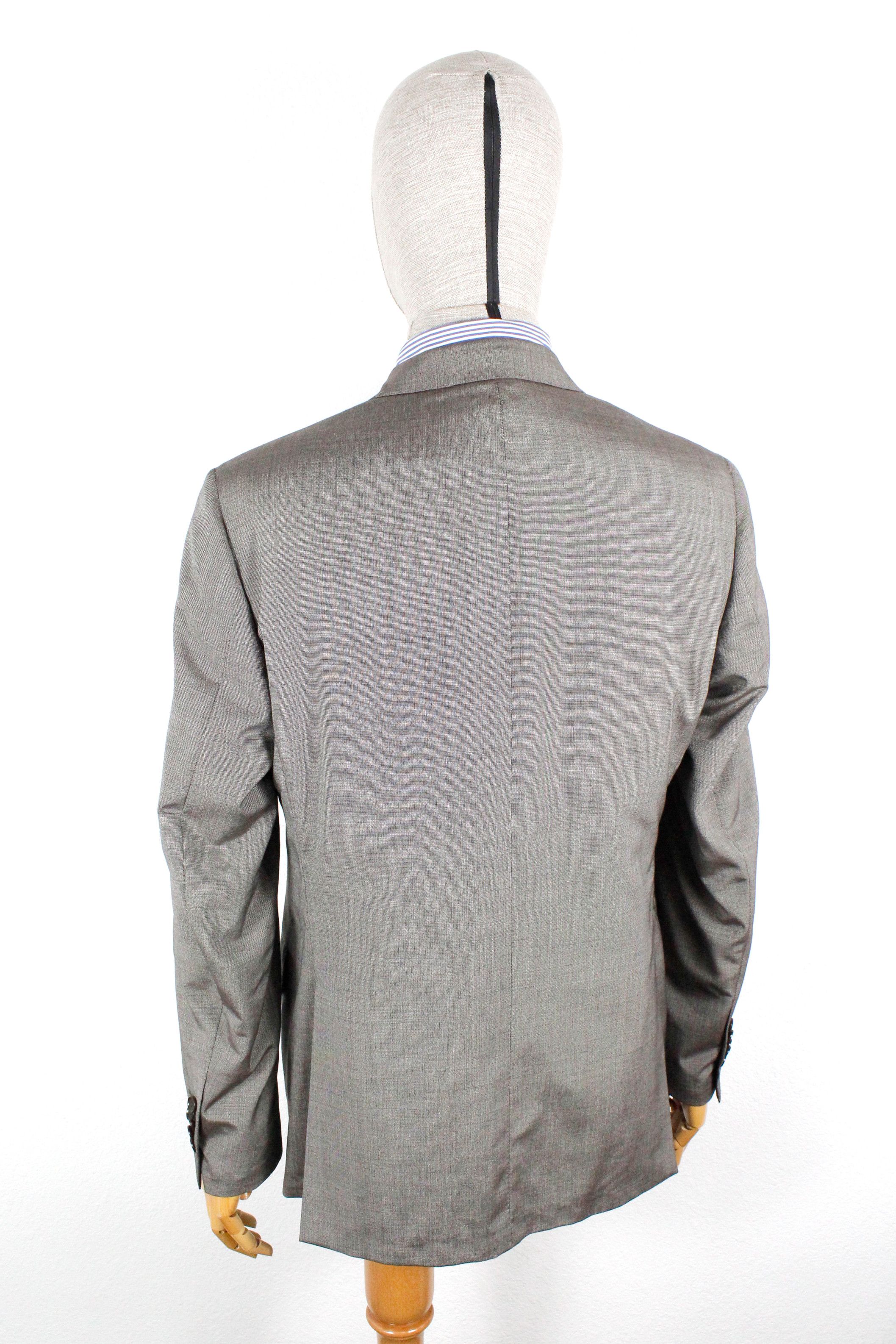 Boglioli Wool Silk Gray Dress Formal Suit 54
