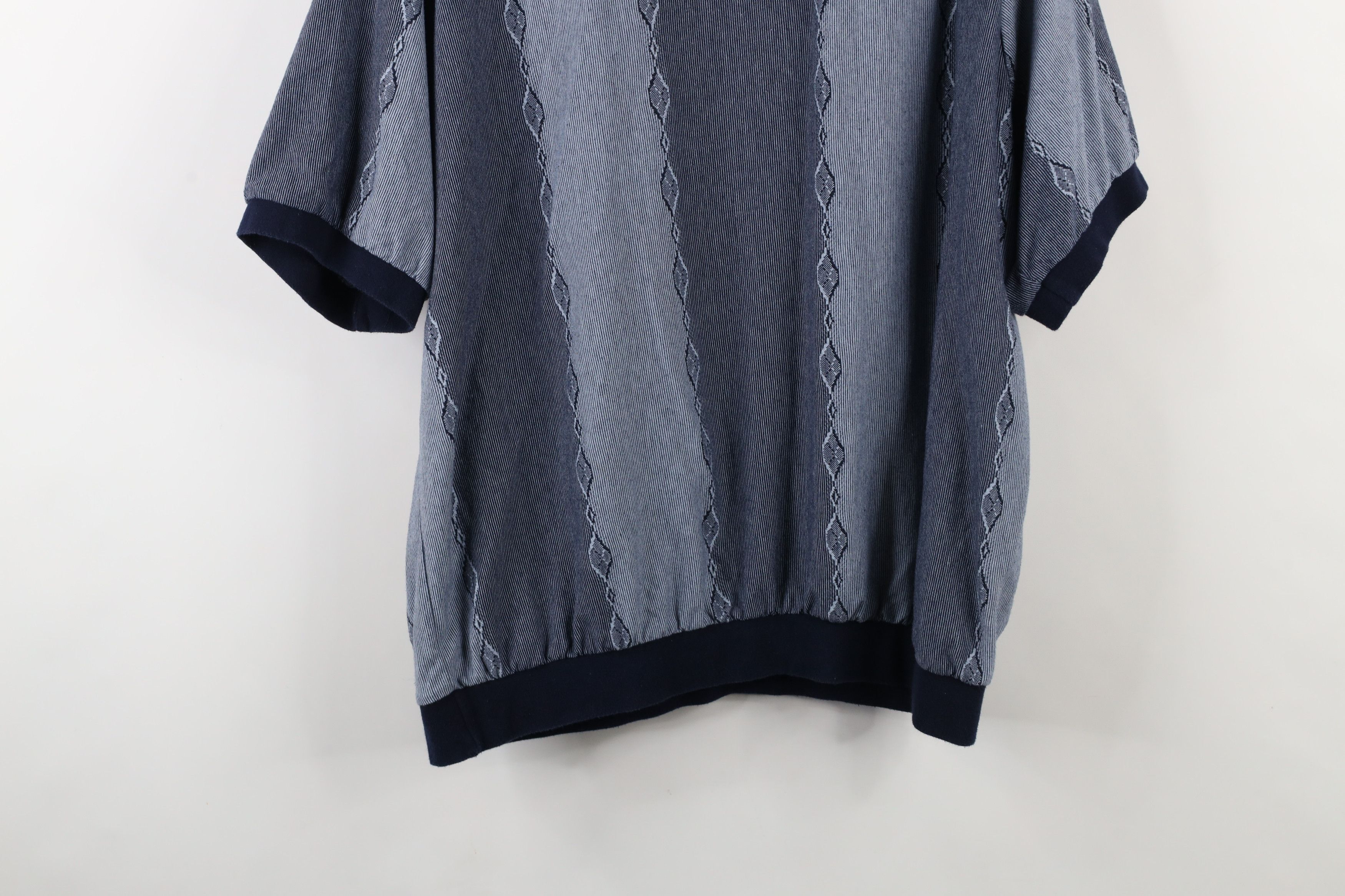 Vintage Vintage 90s Streetwear Striped Knit Pullover Polo Shirt Size US XXL / EU 58 / 5 - 8 Thumbnail