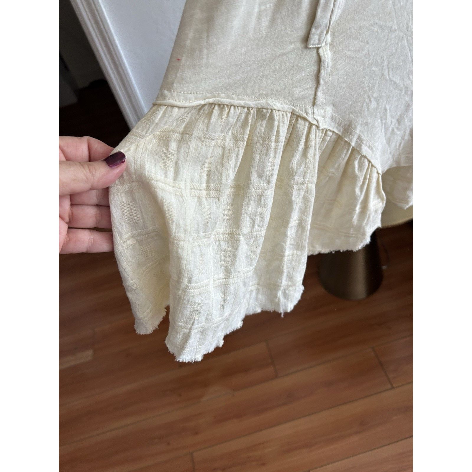 Anthropologie Anthropologie Talulah Shirt Beige Lagenlook Oversized Boho L Size L / US 10 / IT 46 - 6 Thumbnail