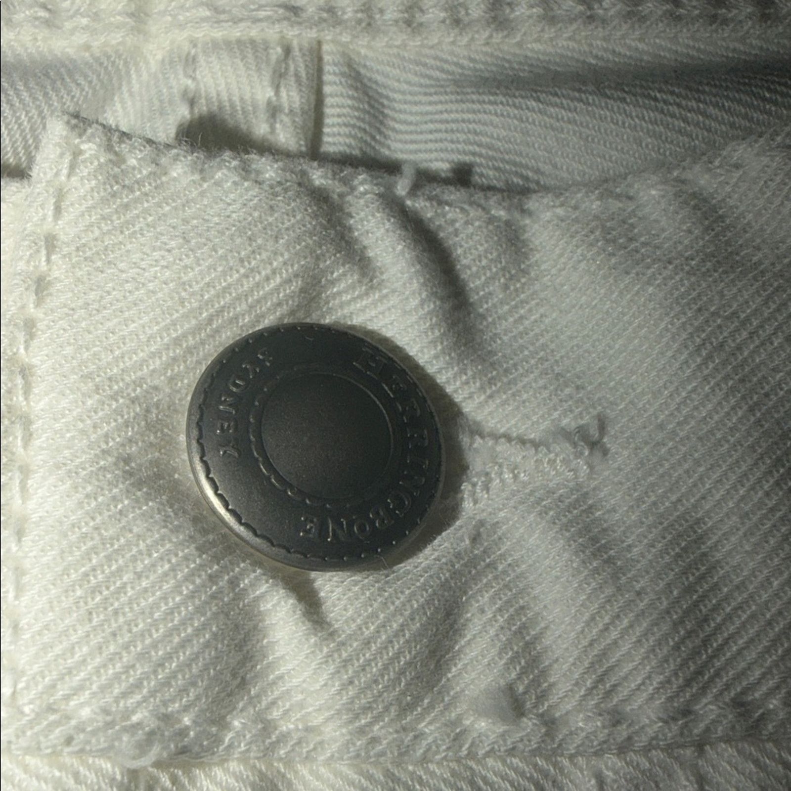& Other Stories Herringbone Sydney Tag White Men's Jeans Size 36 Size US 36 / EU 52 - 4 Thumbnail