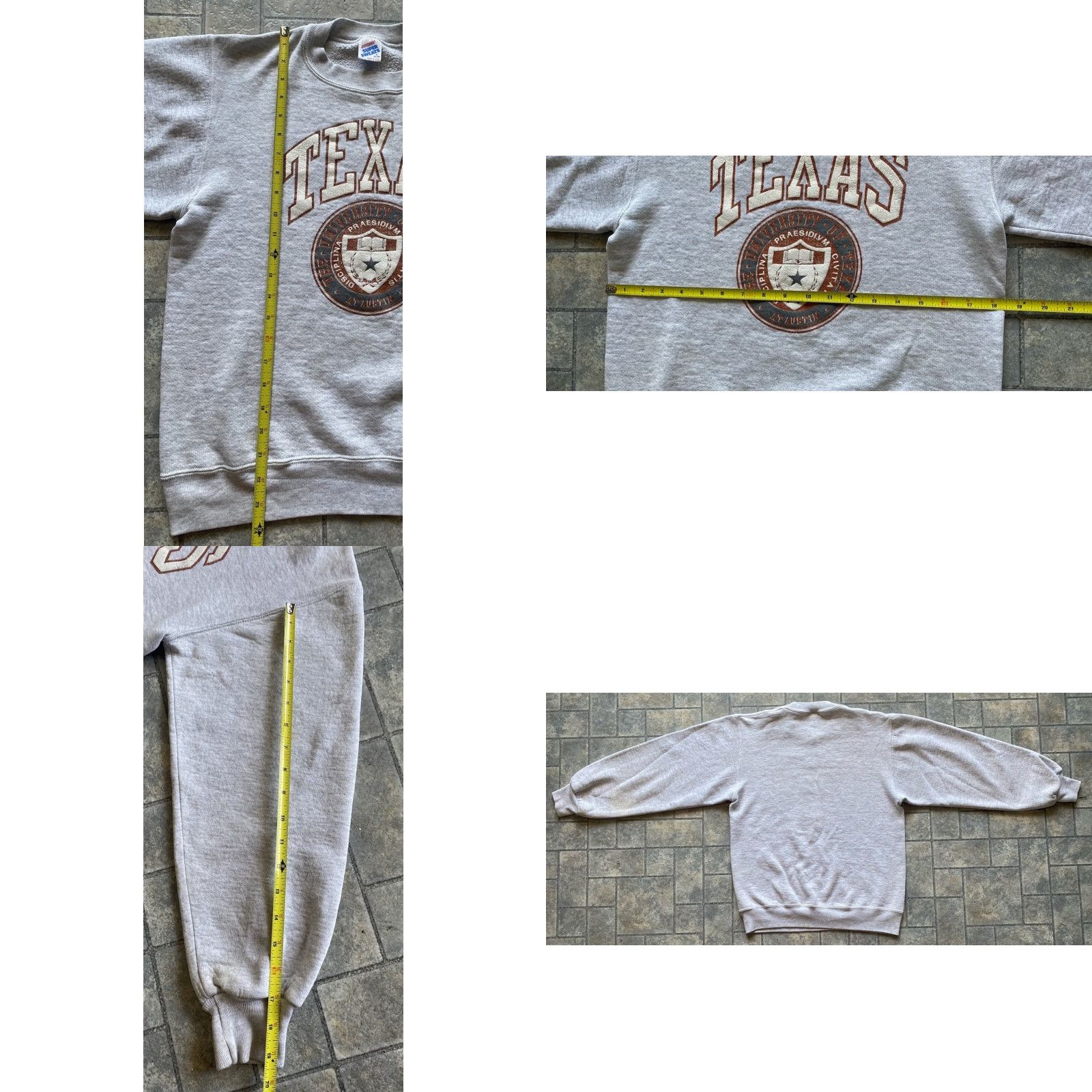 Jerzees VINTAGE Jerzees Soft Sweatshirt Mens S Made In USA University Of Texas Gray Sweatshirt Pullover Long Sleeve Sweatshirt Men Jerzees Super Sweats Size US S / EU 44-46 / 1 - 9 Thumbnail