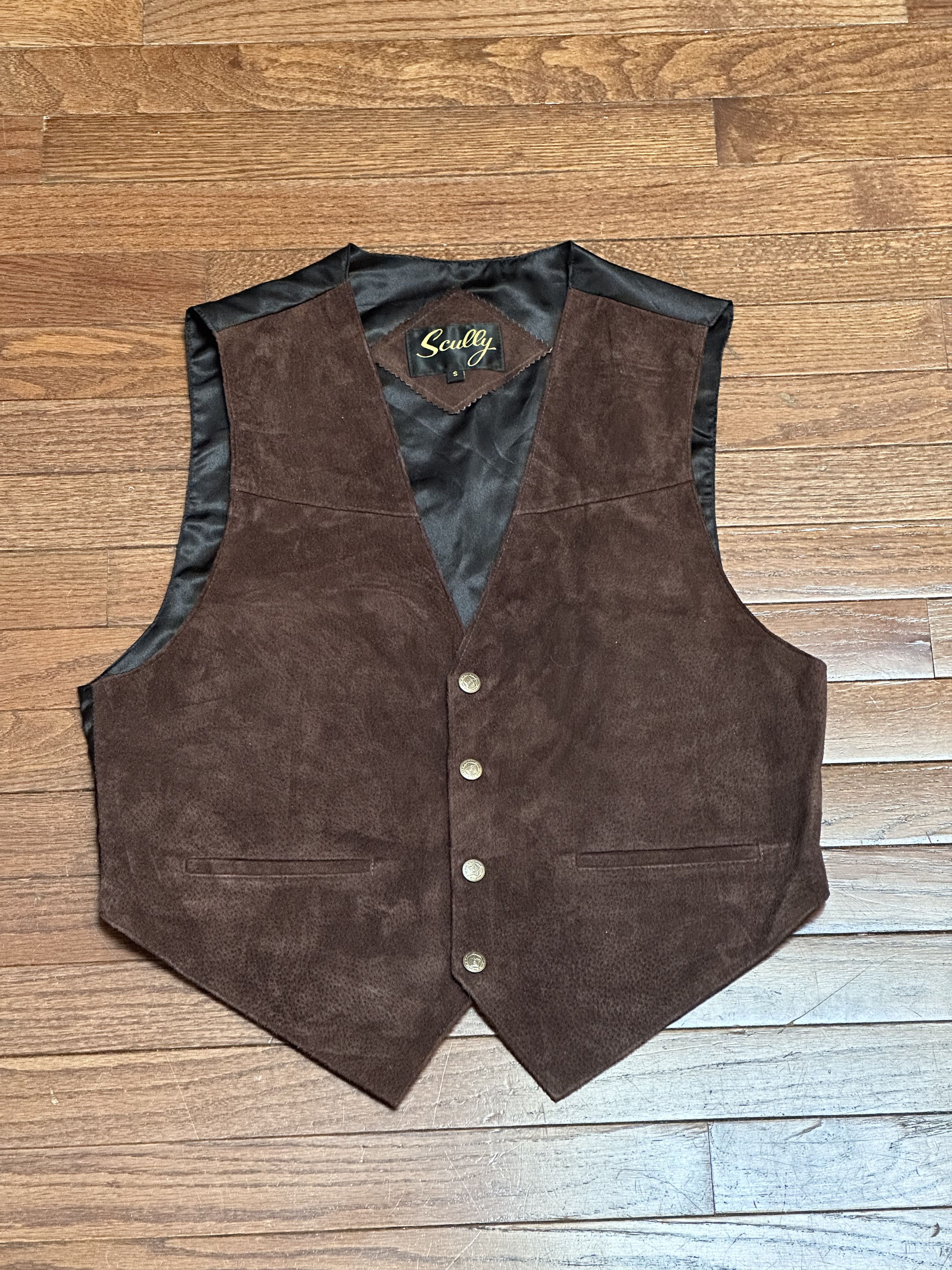 Scully Scully Dark Brown Suede Vest Size US S / EU 44-46 / 1 - 1 Thumbnail