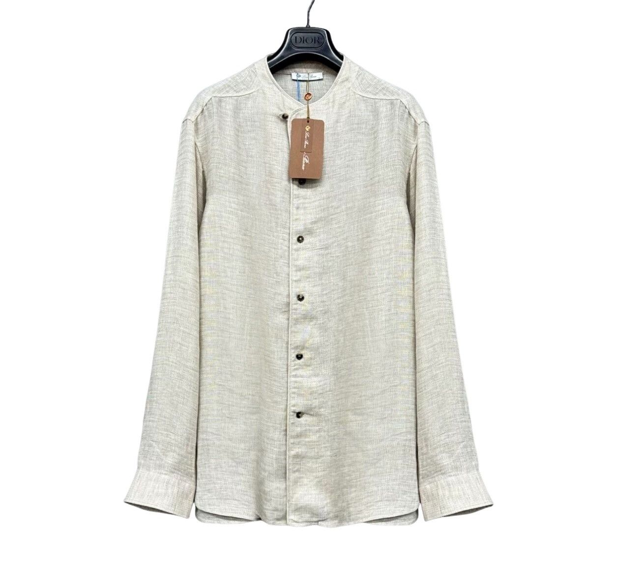 Loro Piana Loro Piana Linen Grandad Collar Shirt Size M Size US M / EU 48-50 / 2 - 1 Thumbnail