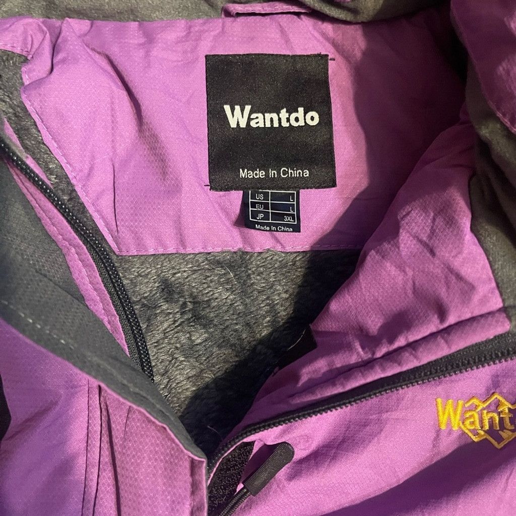 Christopher Wanton Wantdo Purple and Black Raincoat with Detachable Hood size L Size US L / EU 52-54 / 3 - 4 Thumbnail