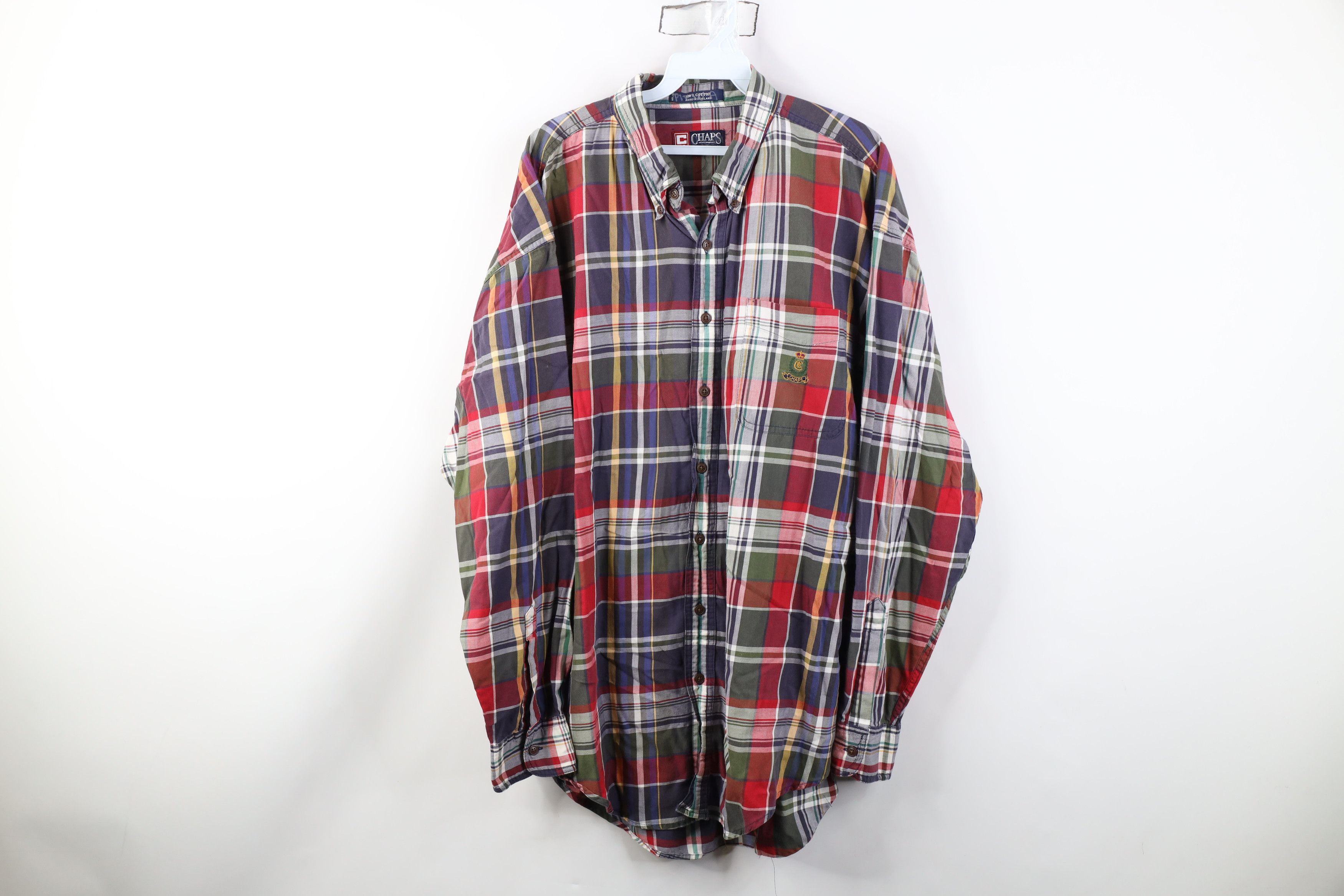 Ralph Lauren Vintage 90s Chaps Ralph Lauren Crest Button Down Shirt Size US XL / EU 56 / 4 - 1 Thumbnail