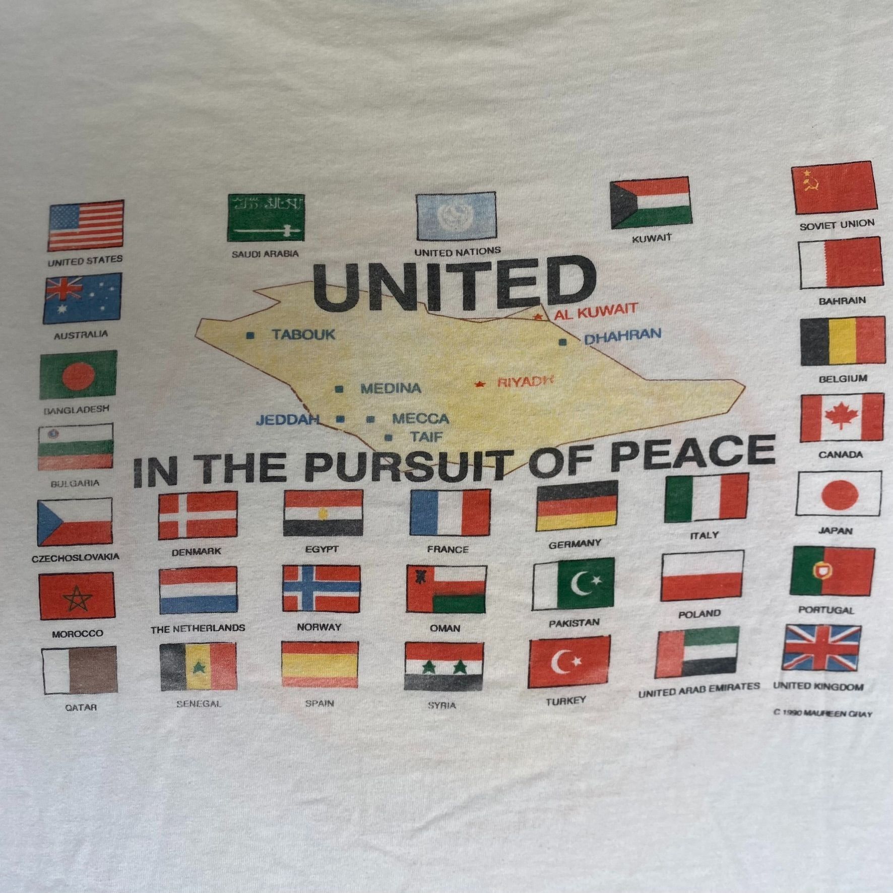 Hanes Iraq War Tee Vintage 90s Single Stitch Army Military Shirt Size US L / EU 52-54 / 3 - 8 Thumbnail