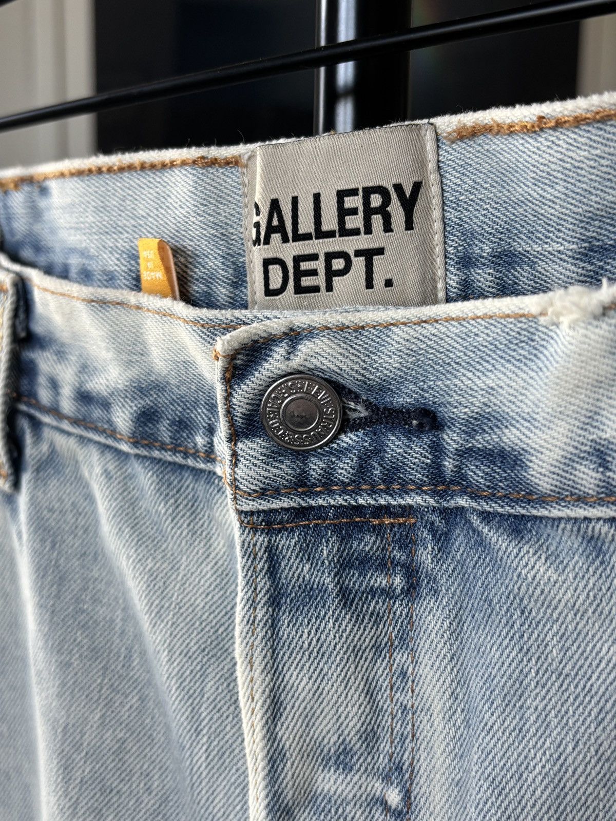 Gallery Dept. GALLERY DEPT | 37 | LEVI G PATCH LEATHER DENIM JEANS Size US 37 - 13 Thumbnail