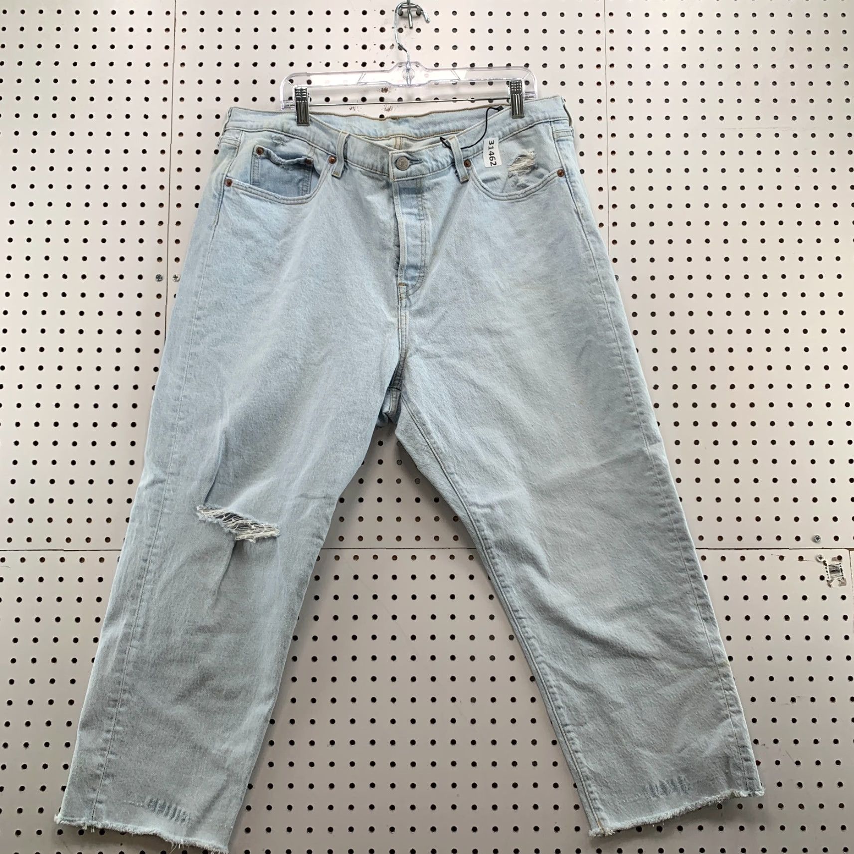 Levi's Levi's 501 Jeans Womens 18W Denim Light Blue 40x25.5 NWT Raw Hem Jeans Womens Size 40" / US 18 - 2 Thumbnail