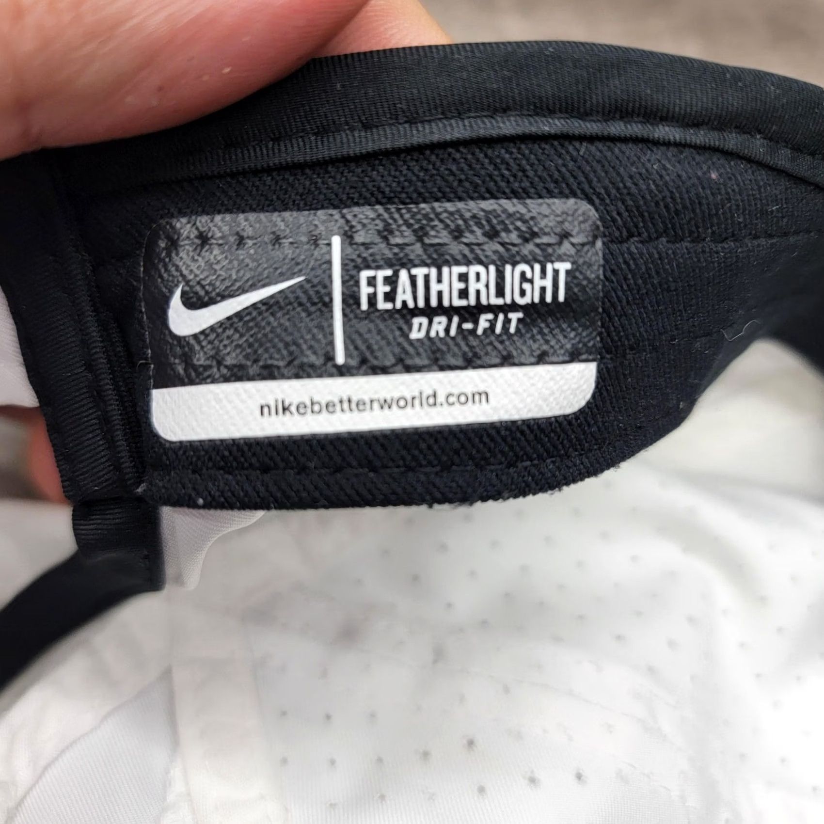 Nike Nike Mens One Size White Featherlight Dri-FIT Running Sports Cap Strap Back Size ONE SIZE - 8 Thumbnail