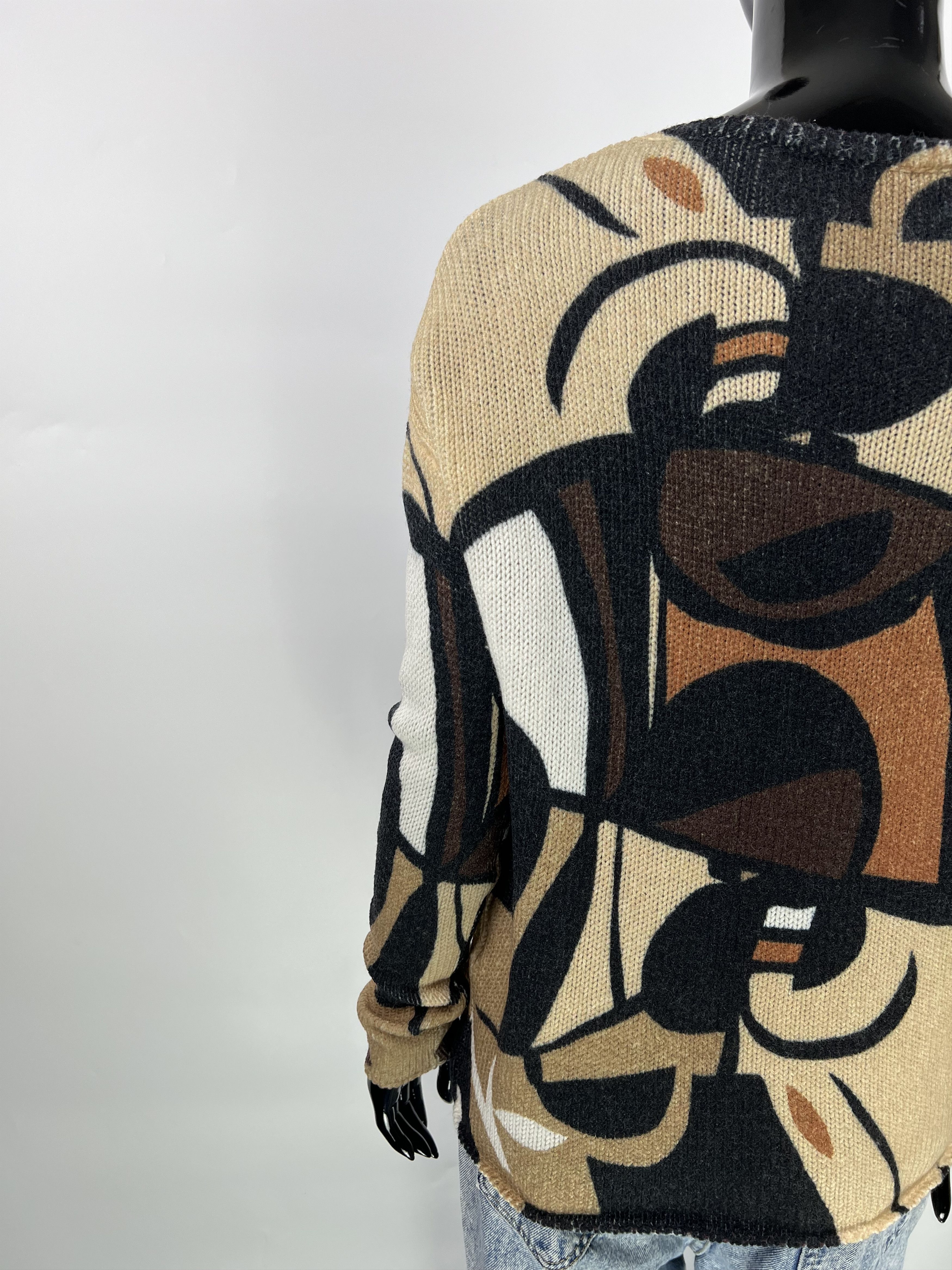 Designer Princess Goes Hollywood Multi Full Print Wool Sweater Size S Size S / US 4 / IT 40 - 11 Thumbnail