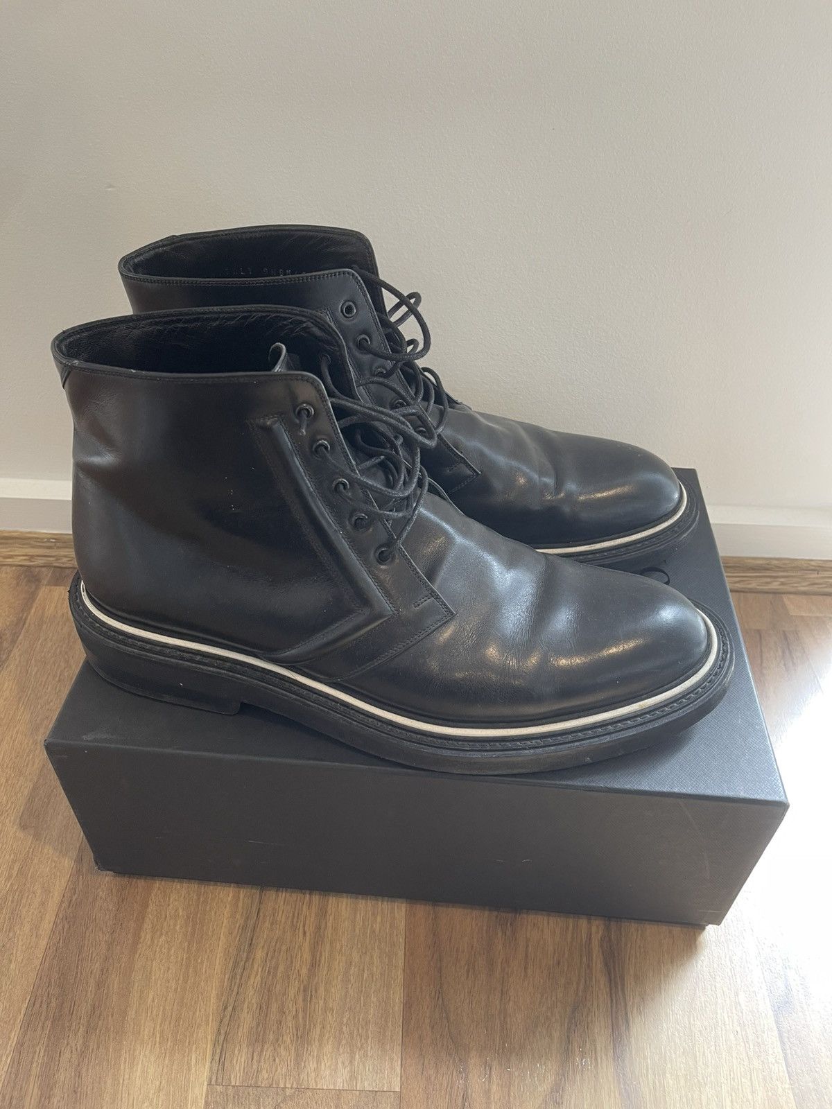 Dior Dior Homme 2009 runway leather boots eu45 Size US 12 / EU 45 - 1 Thumbnail