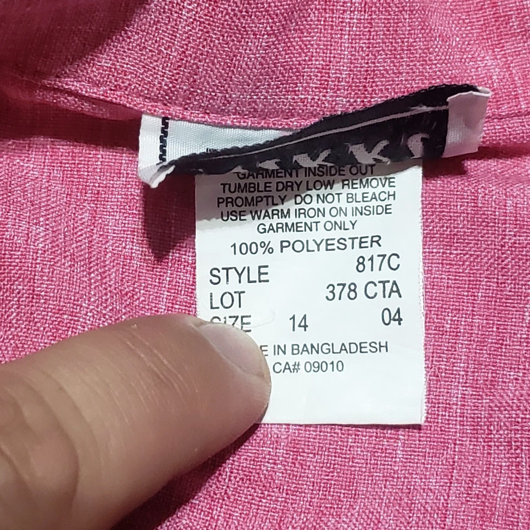 Pinko Nikki Shirt Women's Adult Size 14 Pink Floral Button-Up Dressy Formal Collared Short Sleeve Modern Flower 14 Womens Size XL / US 12-14 / IT 48-50 - 4 Thumbnail