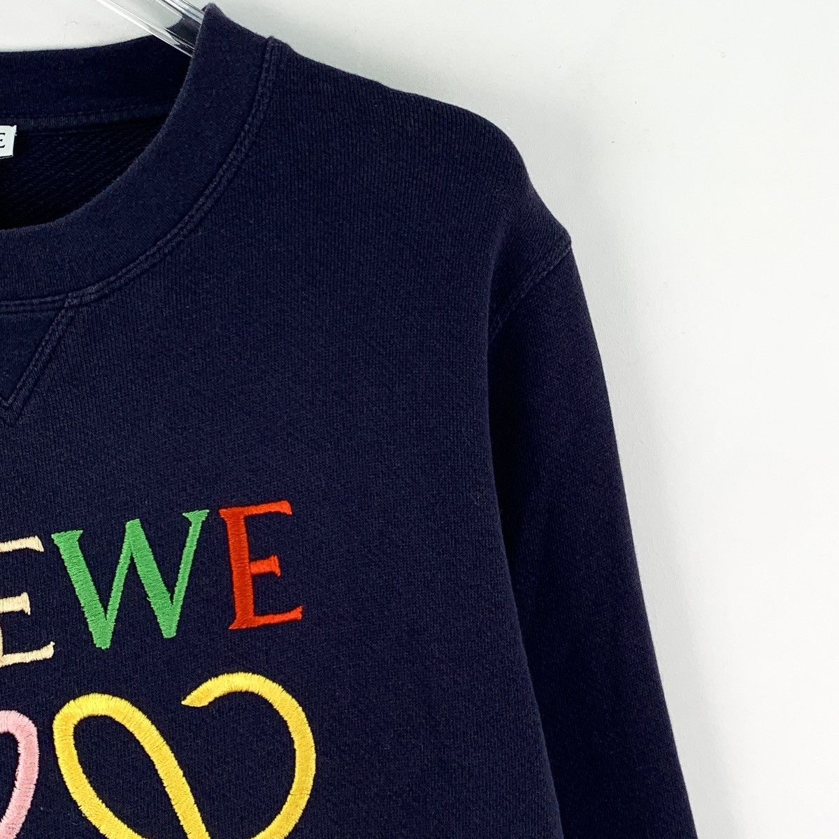 Loewe Loewe Dark Blue Logo Long Sleeve Sweatshirt K26WX Size US XS / EU 42 / 0 - 3 Thumbnail