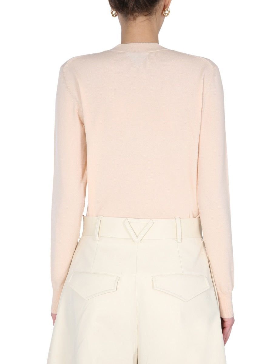 Bottega Veneta o1y0725 Cashmere Blend Sweater in Light Pink Size XS / US 0-2 / IT 36-38 - 3 Thumbnail
