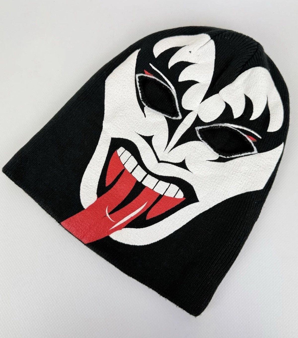 KISS Official Kiss Beanie The Demon German Logo Knit Hat Black Size ONE SIZE - 3 Thumbnail