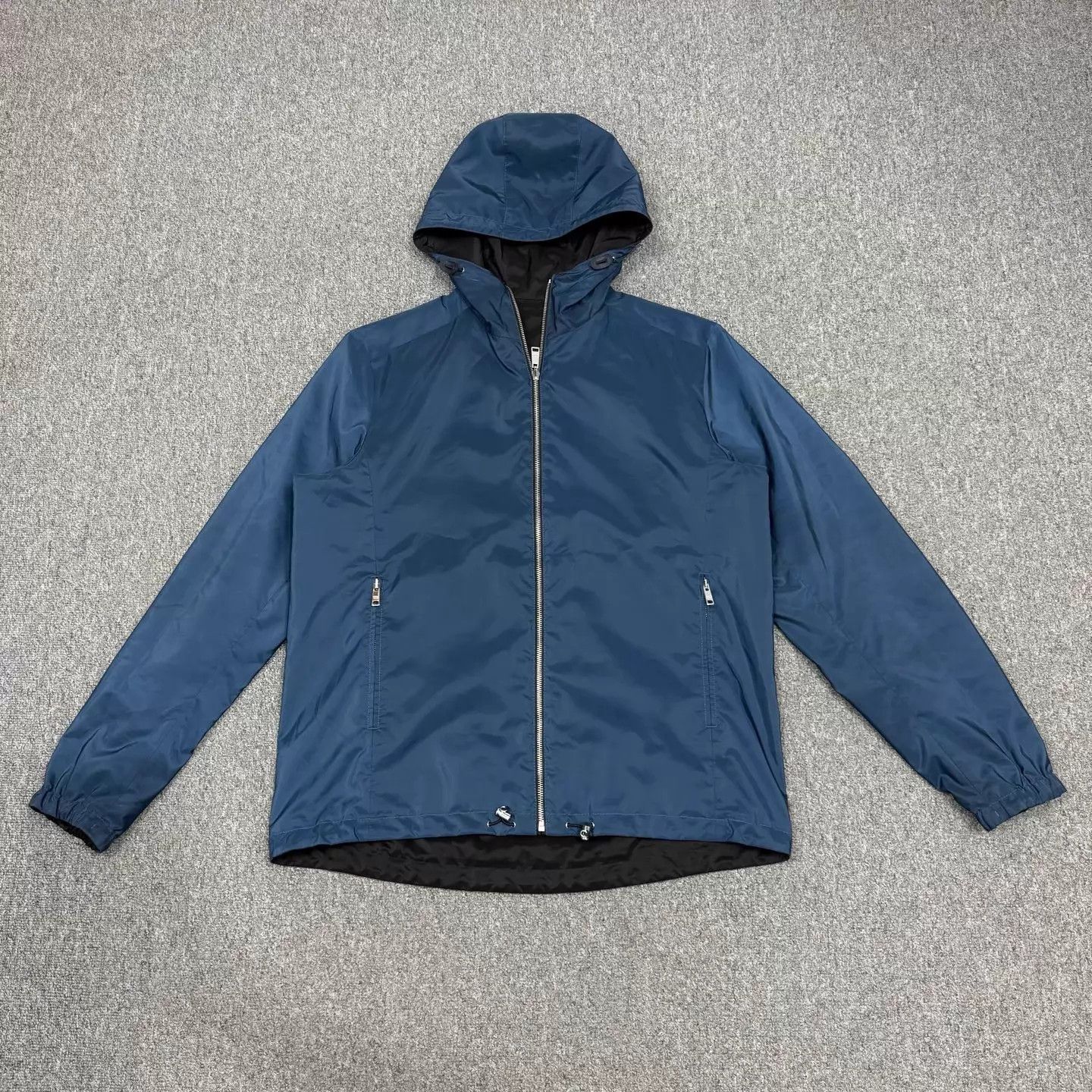 Prada Prada Black Blue Reversible Triangle Logo Nylon Jacket 54 Size US L / EU 52-54 / 3 - 2 Thumbnail