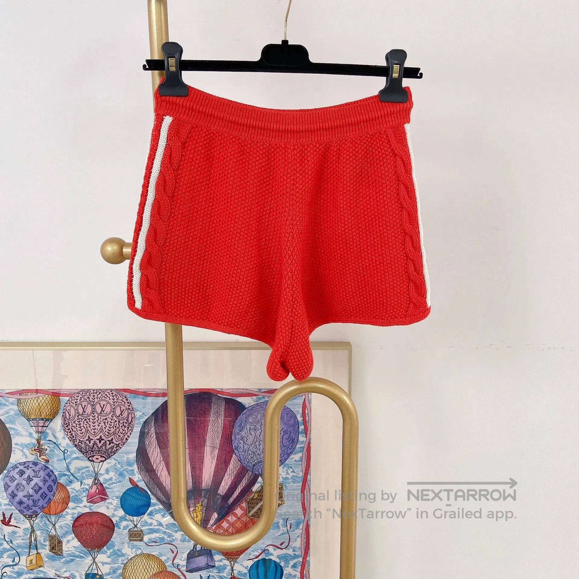 Gucci Gucci Co-Branded Red Knit Shorts S. Size 41" - 2 Thumbnail