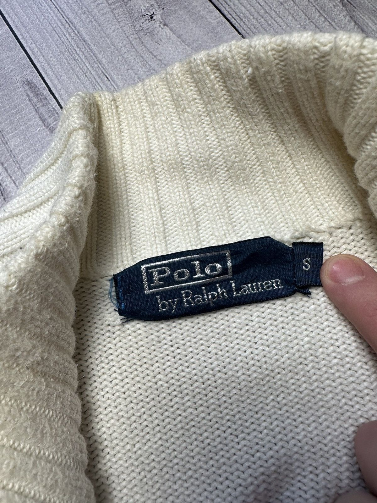 Polo Ralph Lauren × Vintage Vintage polo Ralph Lauren Knitted zip jacket logo rare Size US S / EU 44-46 / 1 - 4 Thumbnail
