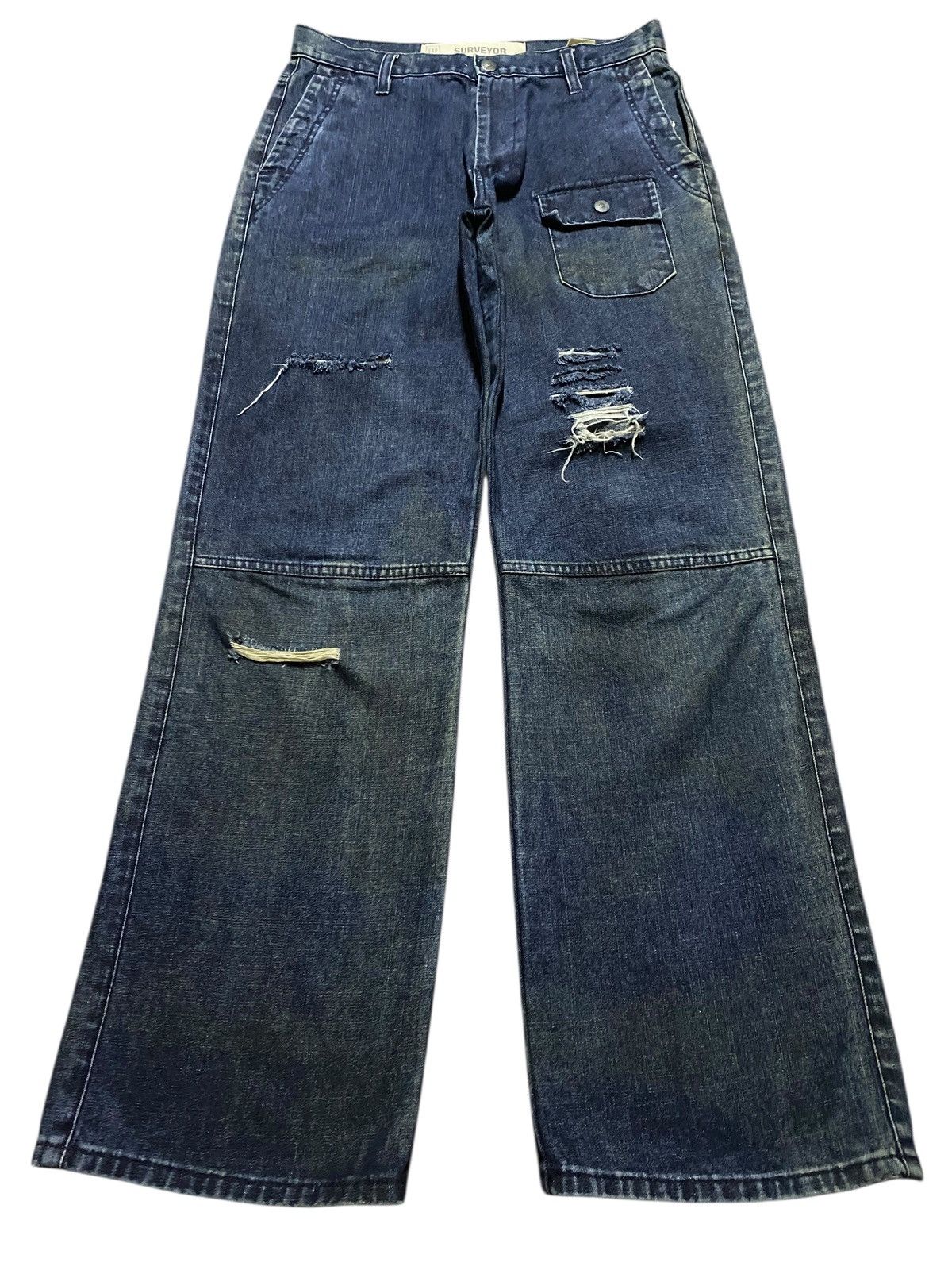 Gap Vintage Gap Surveyor Distressed Baggy Jeans Size US 30 / EU 46 - 1 Thumbnail