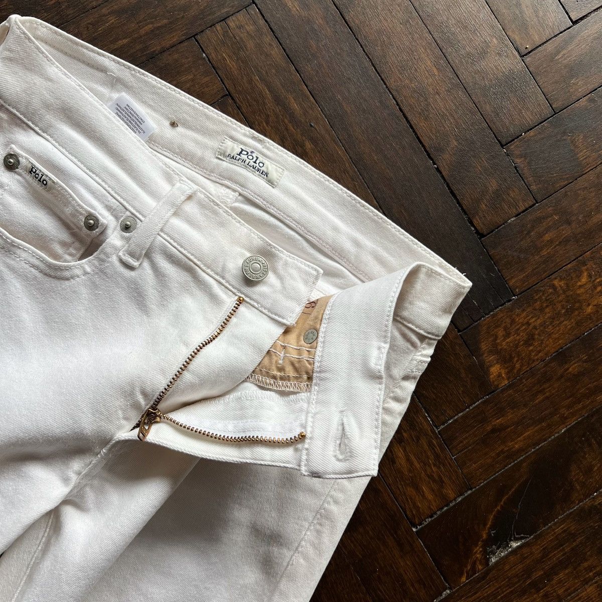 Polo Ralph Lauren × Ralph Lauren Polo Ralph Lauren Womens White Skinny Jeans Zipper Pants Size 27" / US 4 / IT 40 - 7 Thumbnail