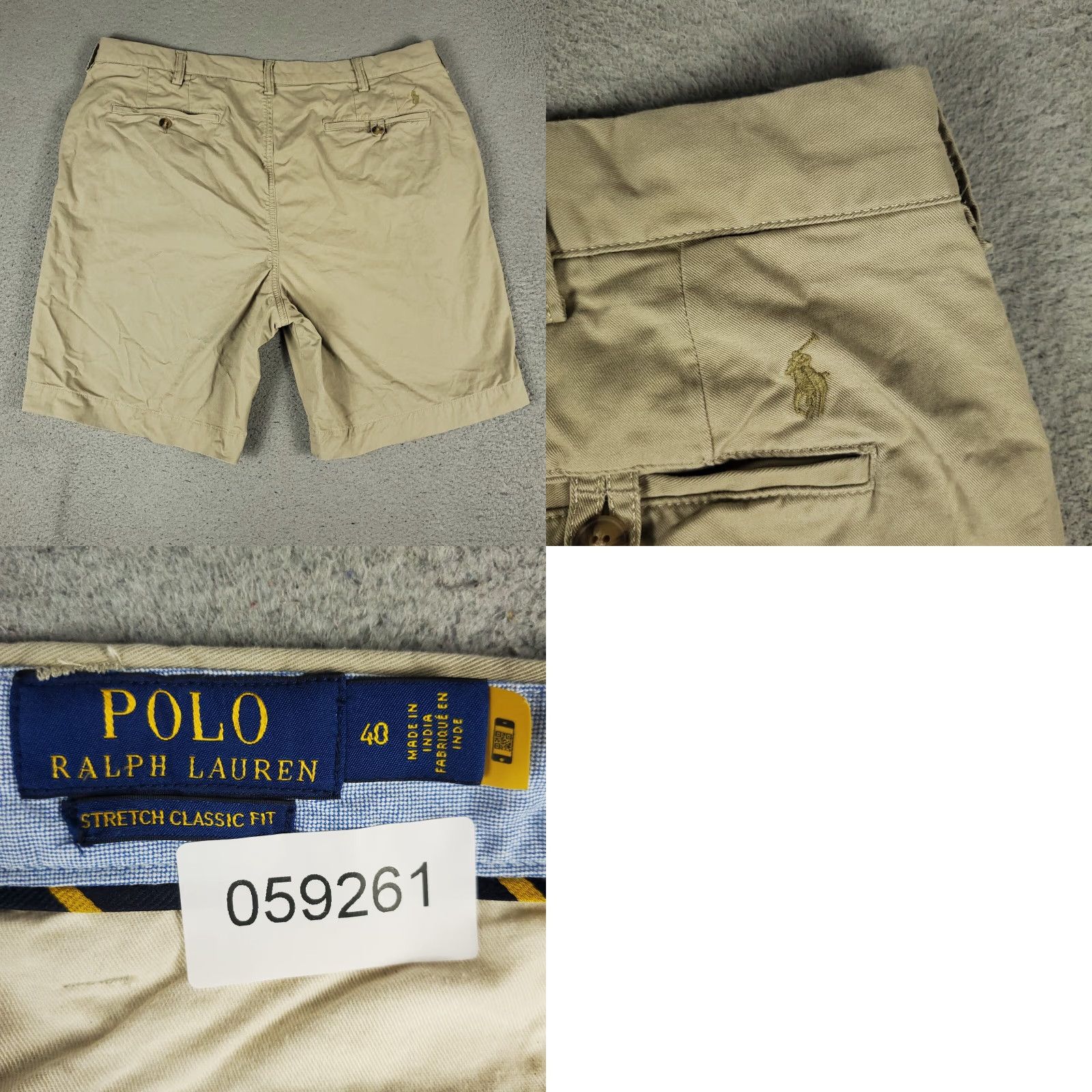 Ralph Lauren Ralph Lauren Shorts Mens Size 40 Beige Pony Casual Flat Front Chino * Size US 40 / EU 56 - 8 Thumbnail