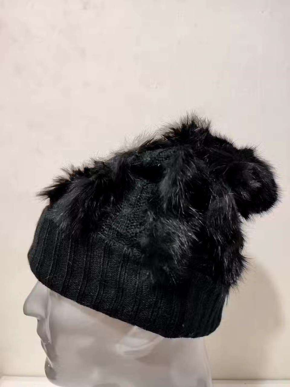 Designer IIMK Michel Klein Mix fur Beanie Hats Size ONE SIZE - 4 Thumbnail