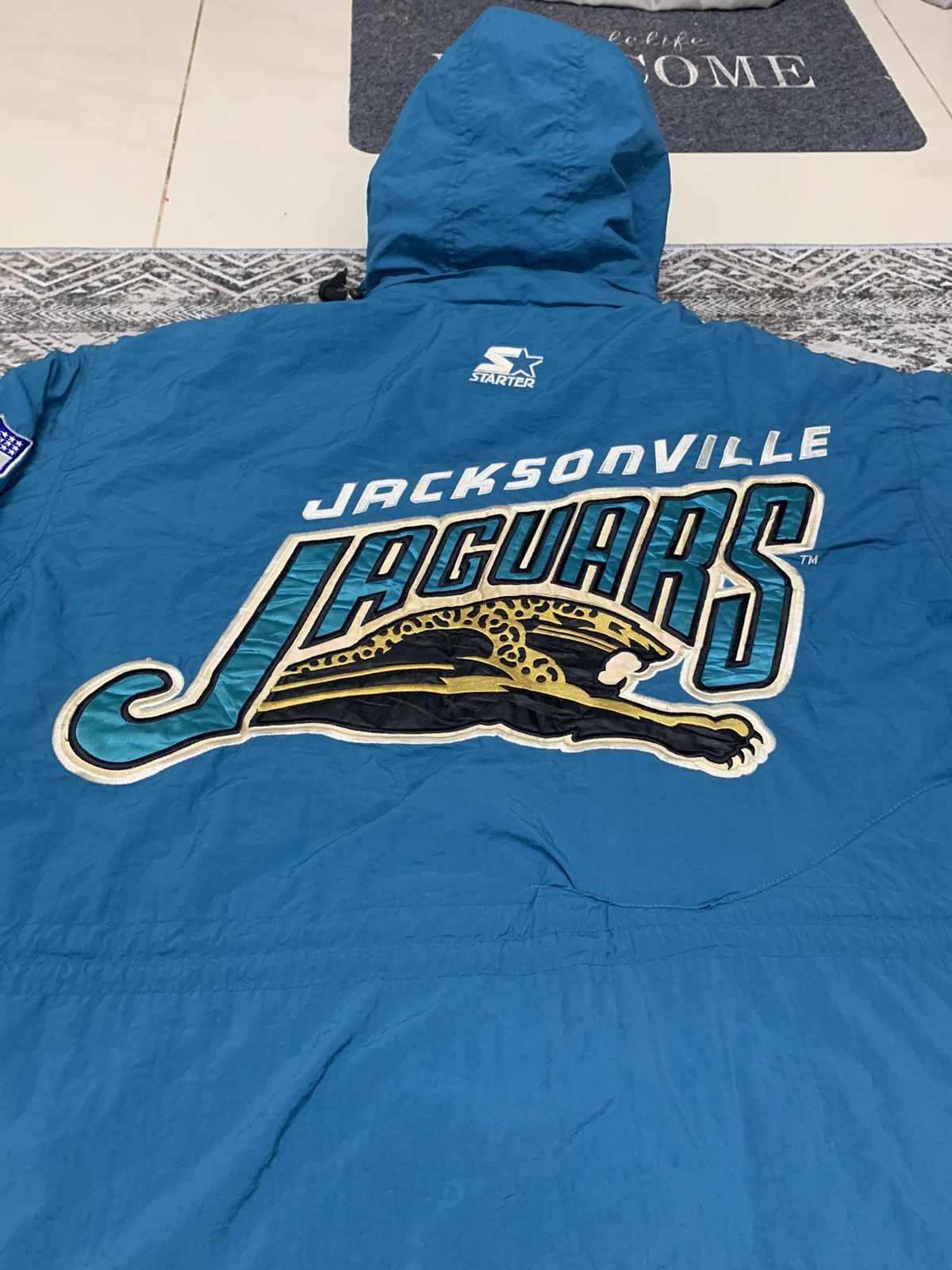 NFL × Starter × Vintage 🔥RARE🔥90s NFL JACKSONVILLE JAGUARS LONG HOODIE JACKET Size US L / EU 52-54 / 3 - 10 Thumbnail
