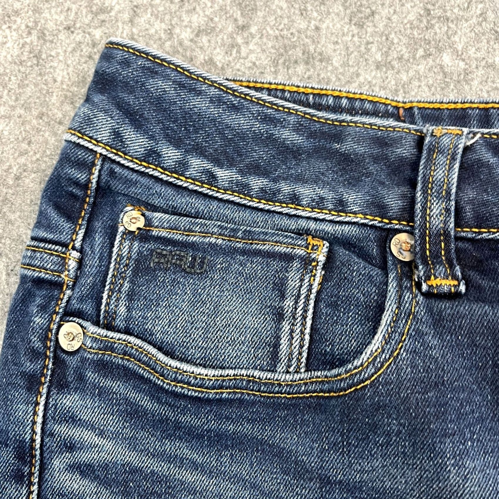 G-Star G-Star Jeans Slim Skinny 29 32 Dark Wash Blue Stretch Whiskers Honeycombing Jeans Mens Size US 29 - 7 Thumbnail