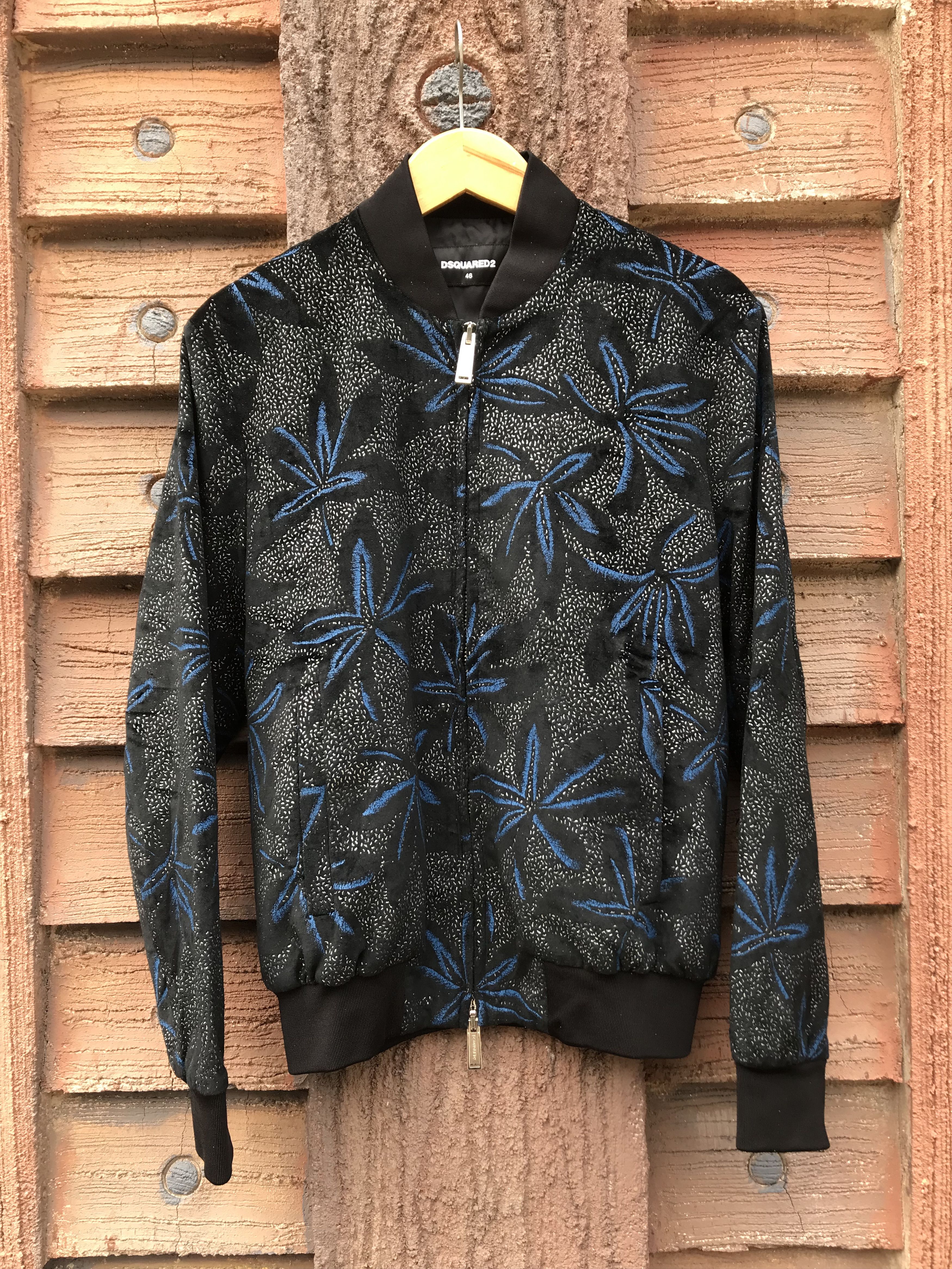 Dsquared2 Need Gone! Dsquared2 Floral Pattern Glitter Bomber Jacket Size US M / EU 48-50 / 2 - 3 Thumbnail