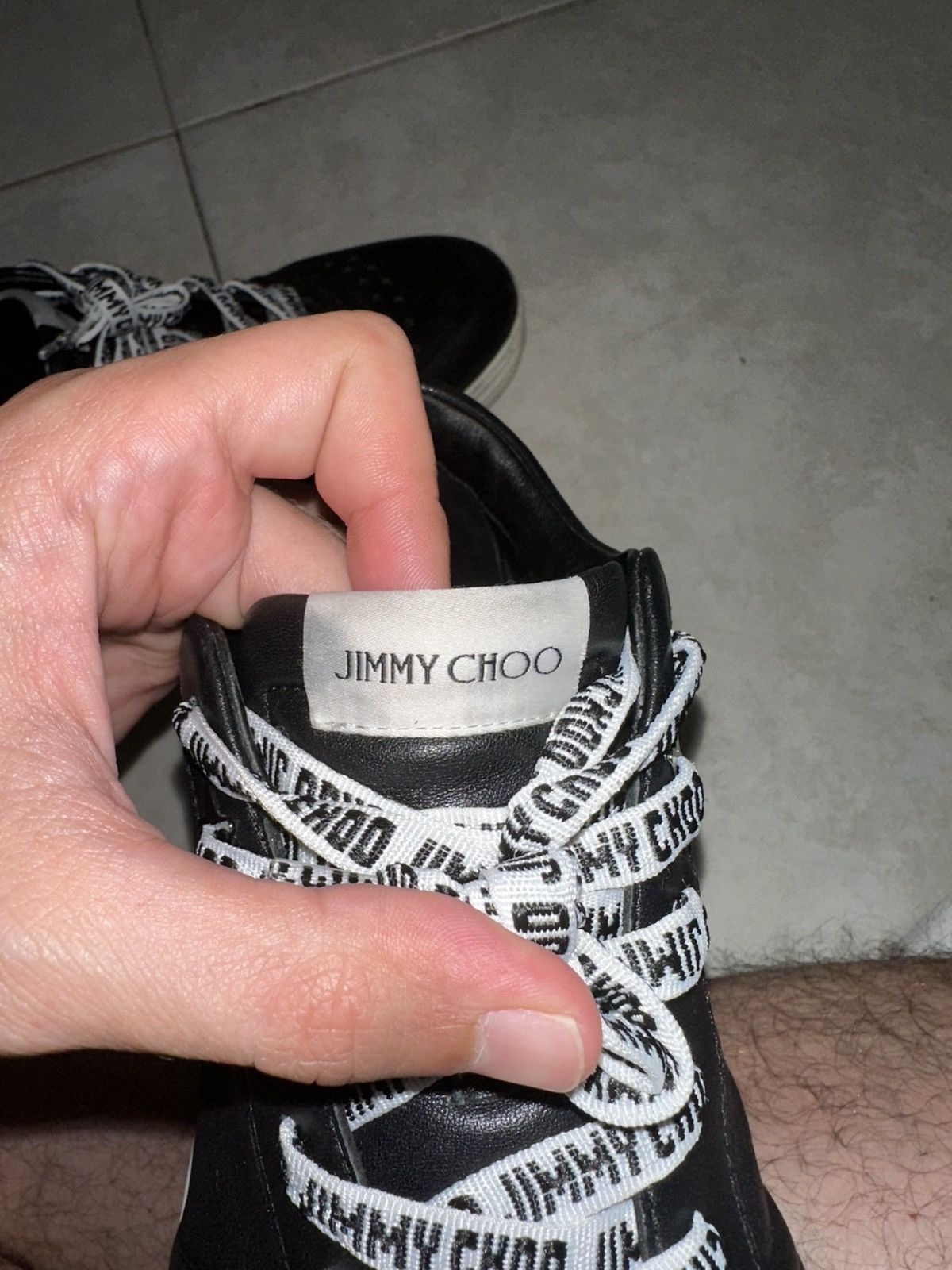 Jimmy Choo Jimmy Choo black leather sneakers 42.5 Size US 9.5 / EU 42-43 - 5 Thumbnail