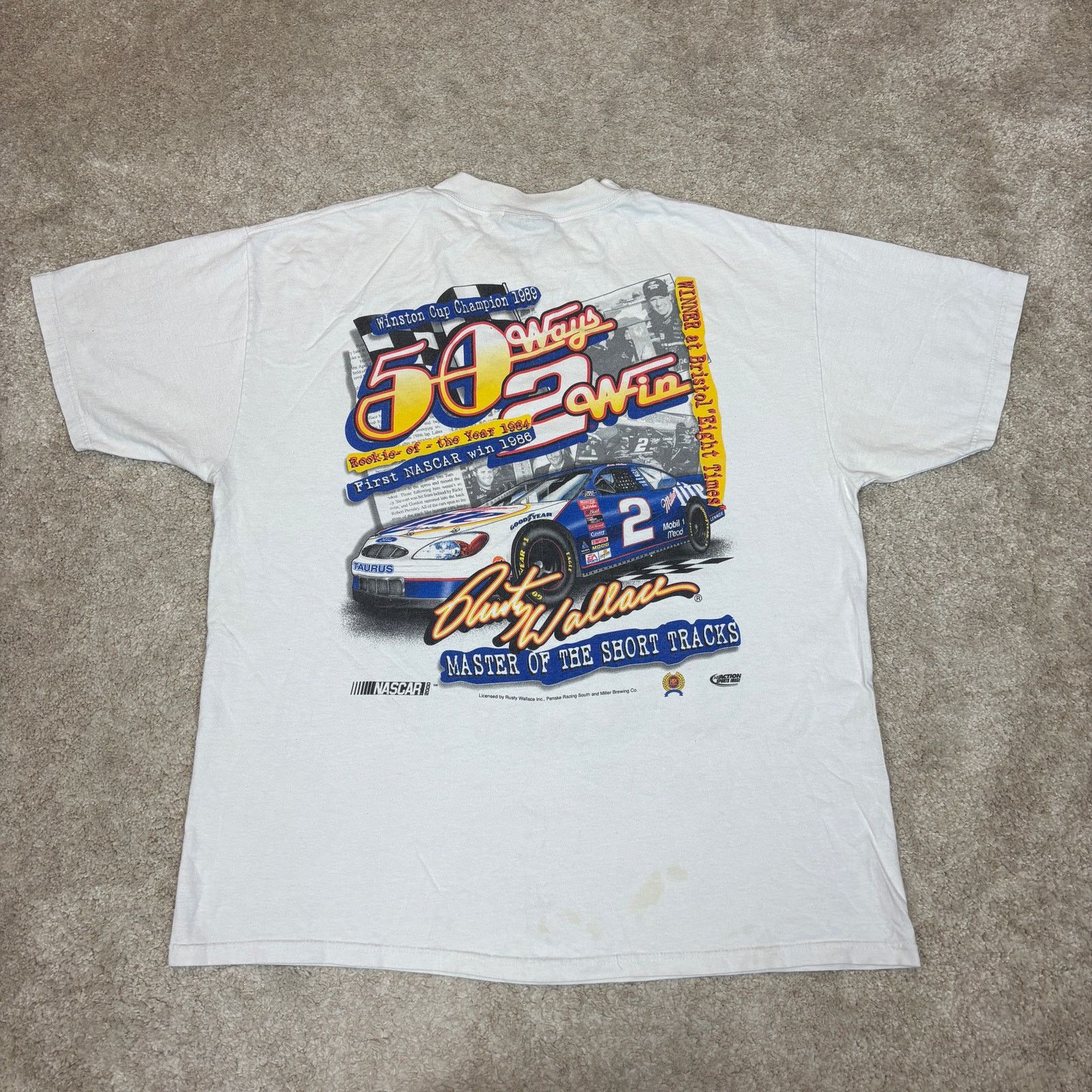 Chase Authentics Vintage y2k Nascar Rusty Wallace T Shirt Men's Large Chase Size US L / EU 52-54 / 3 - 3 Thumbnail