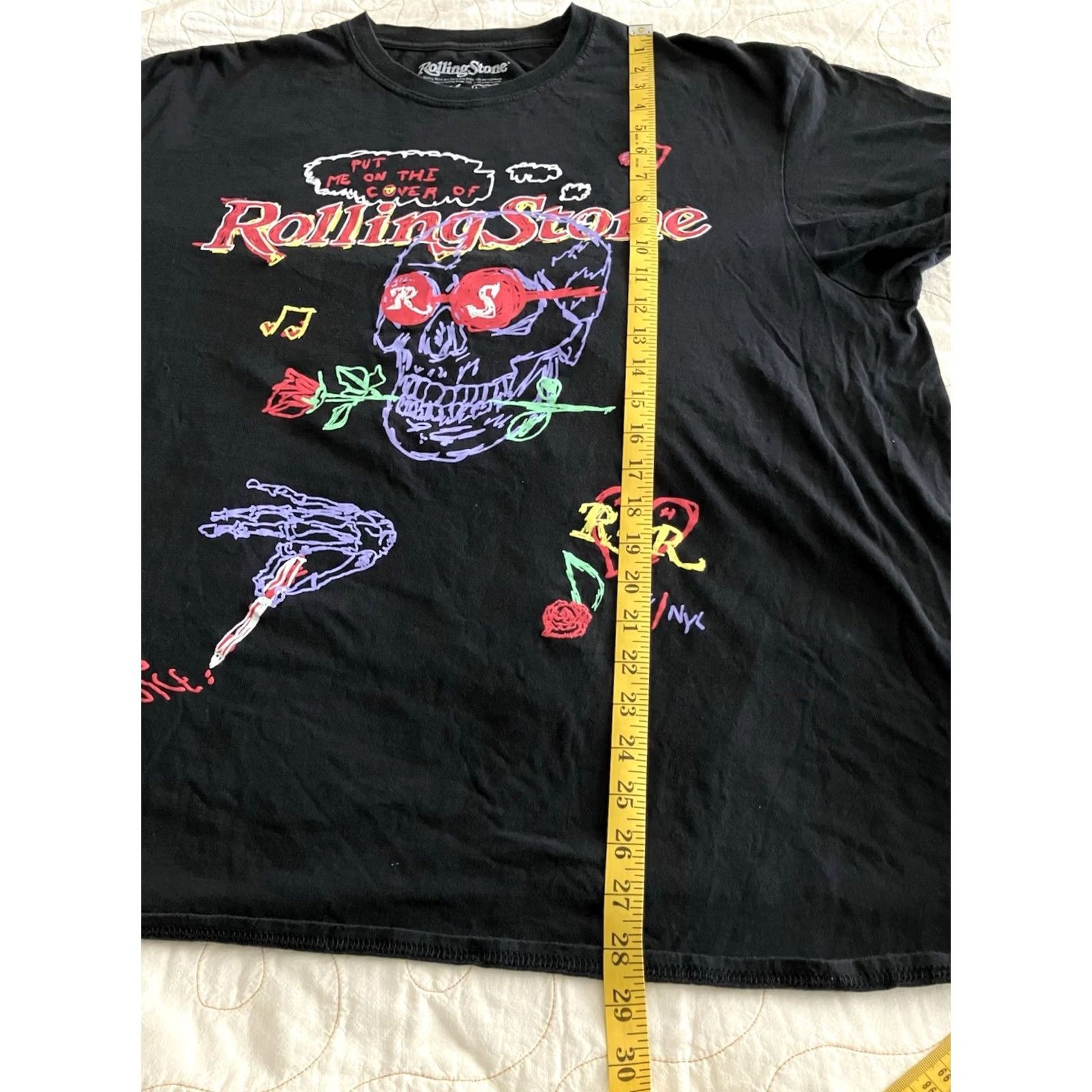 Doublet Rolling Stone Magazine Rock Music Black Double Graphic T-Shirt Large L/XL Crew Neck Short Sleeve Mens Regular Size US L / EU 52-54 / 3 - 6 Thumbnail