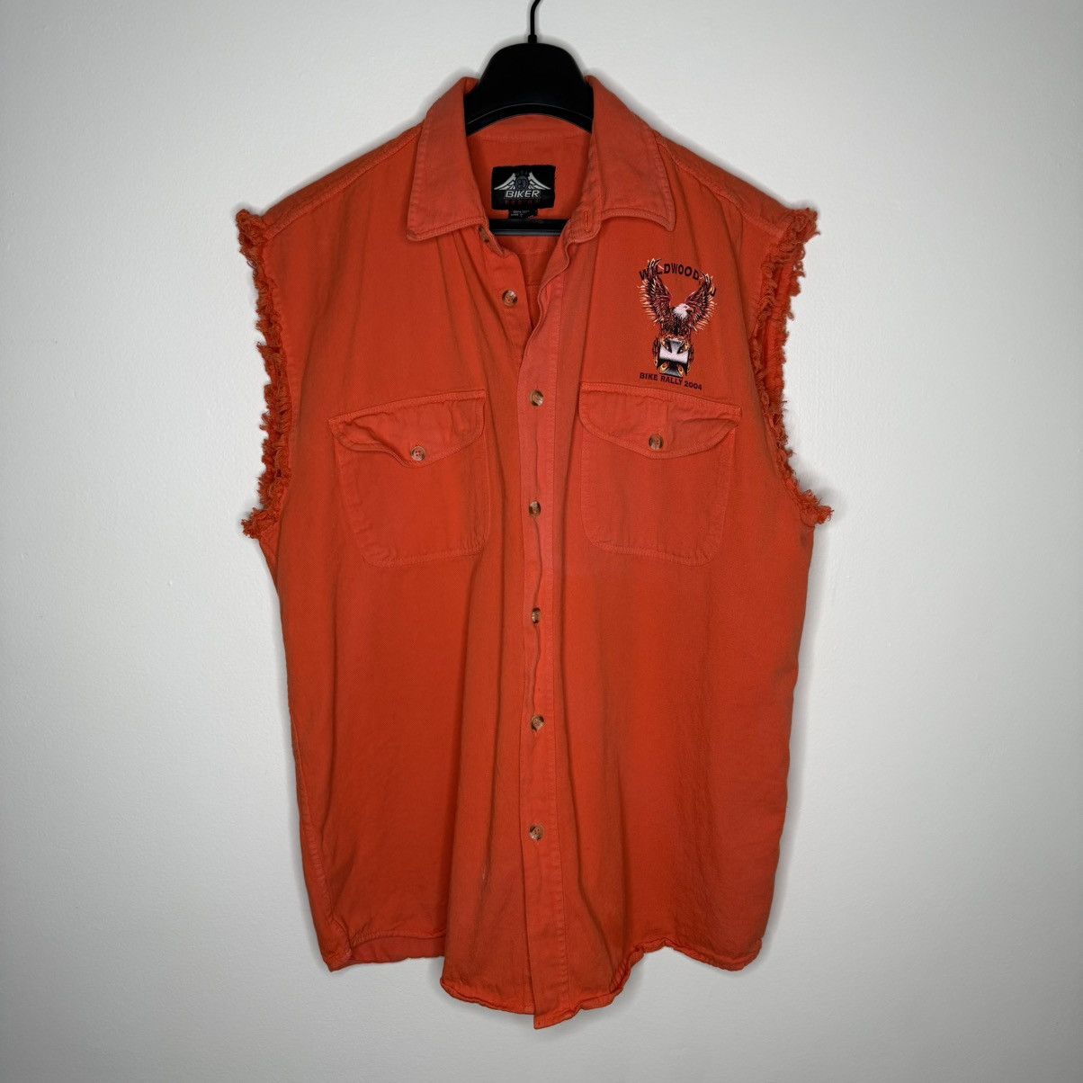 Harley Davidson Biker Design Wildwood NJ Bike Rally 2004 Distressed Vest Size US M / EU 48-50 / 2 - 4 Thumbnail