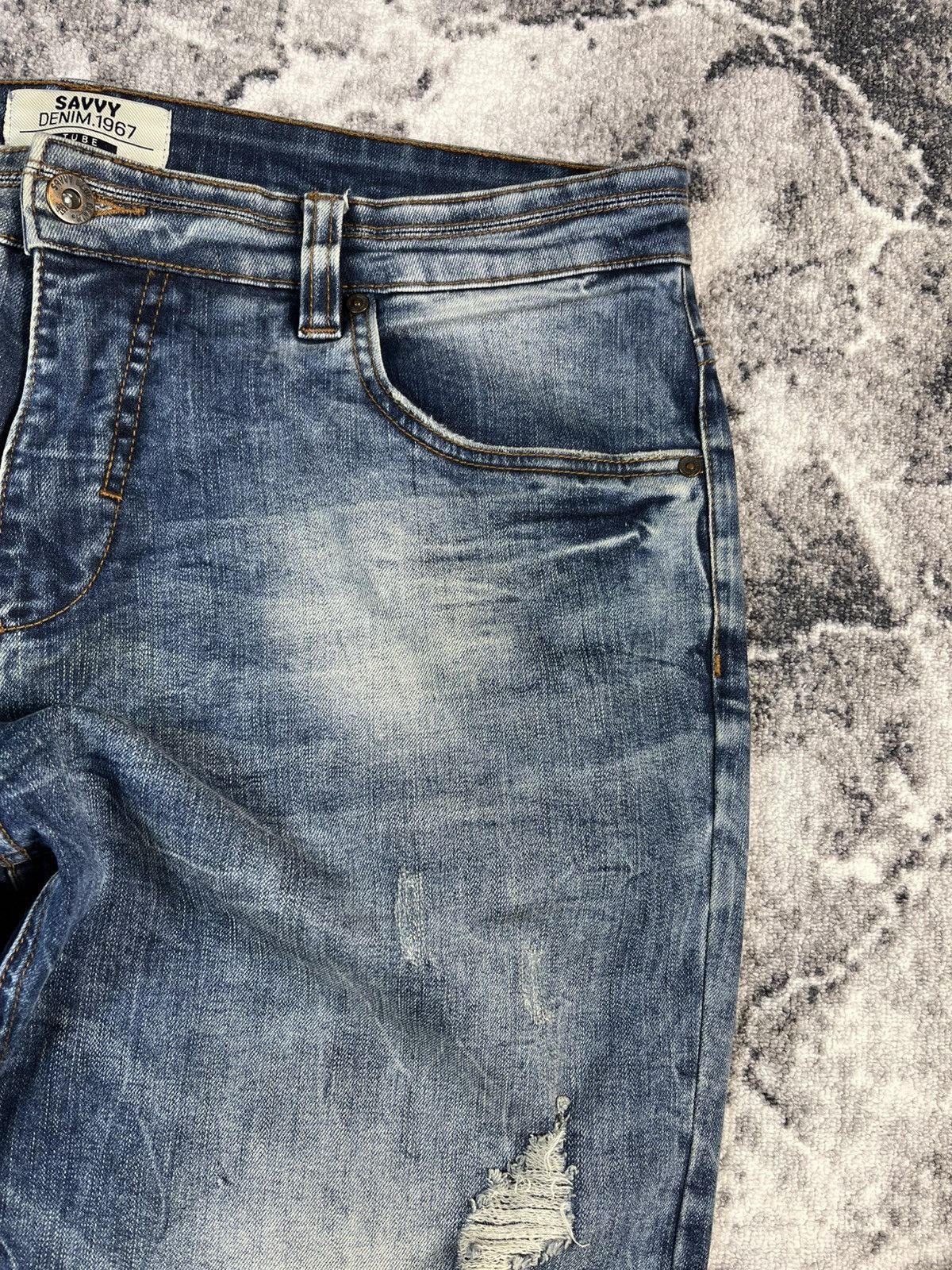Other Savvy Denim Distressed Jeans Fade Wash W40 Size US 40 / EU 56 - 7 Thumbnail
