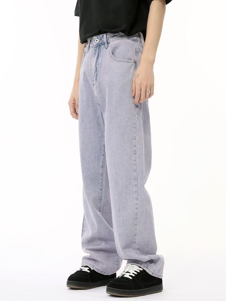 Japanese Brand × Jean High Street Light Purple Loose Straight Leg Jeans Size US 32 / EU 48 - 5 Thumbnail