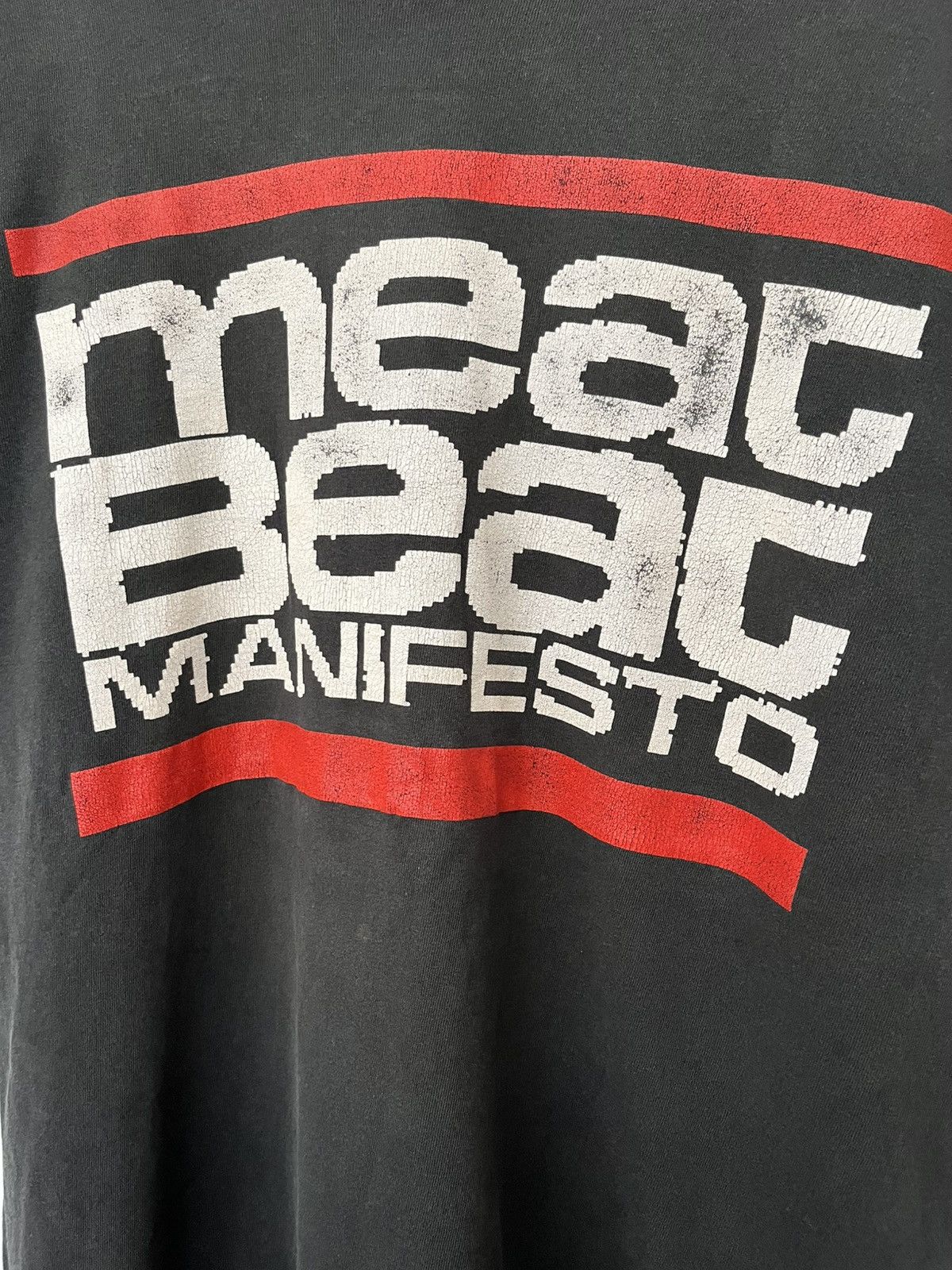 Vintage Vintage 90s Meat Beat Manifesto Electronic Dance T Shirt Size US XL / EU 56 / 4 - 3 Thumbnail
