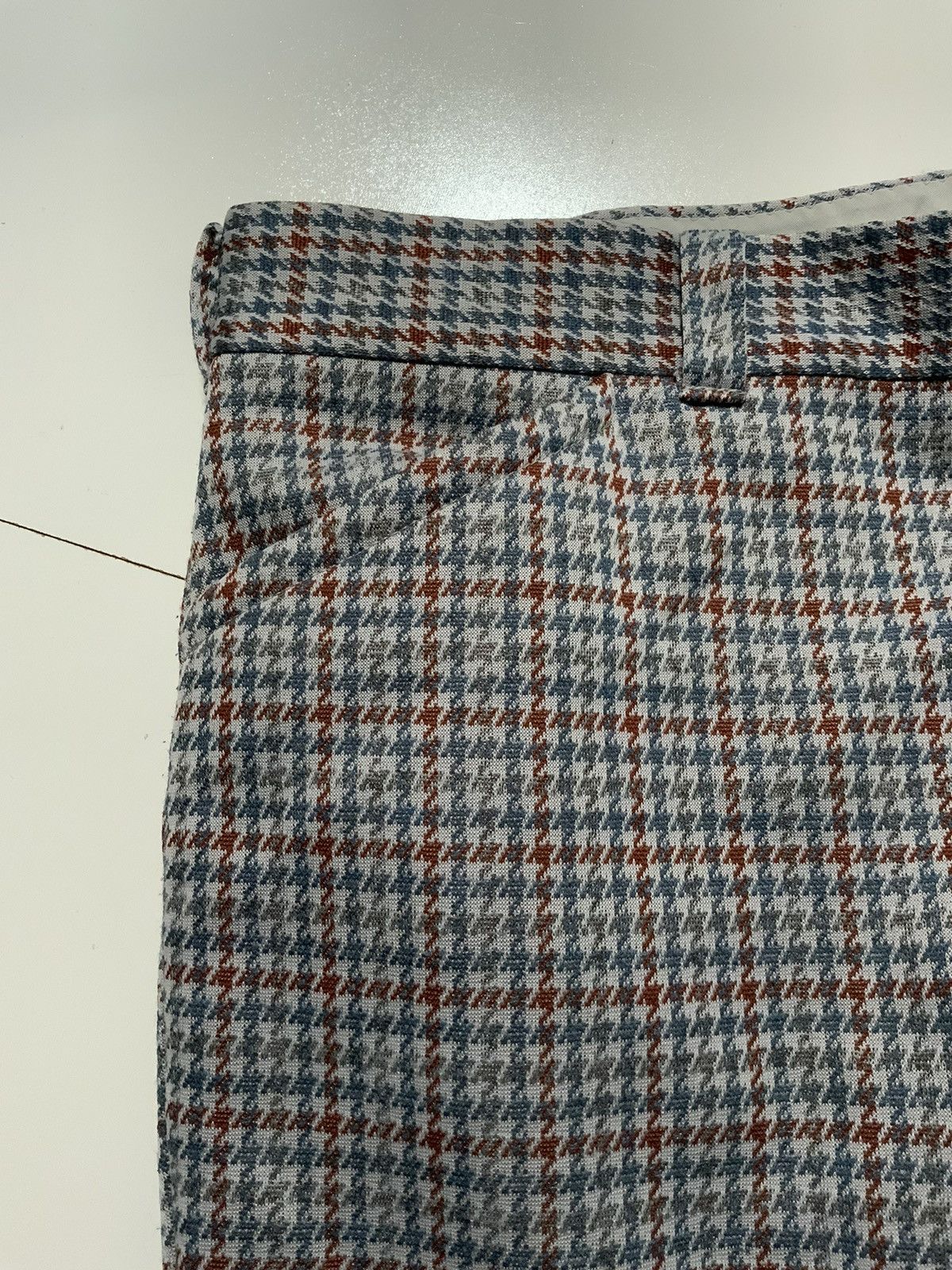 Vintage Vintage 70s Double Knit Polyester Houndstooth Flare Pants Size US 38 / EU 54 - 6 Thumbnail