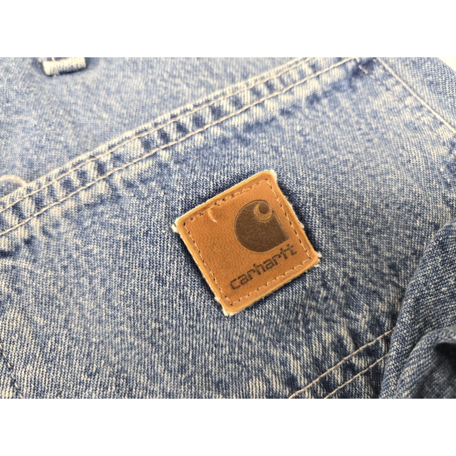Carhartt Carhartt Carpenter Jeans Mens 40x34 Dungaree Fit Blue Denim Workwear DST B13 DST Size US 40 / EU 56 - 5 Thumbnail