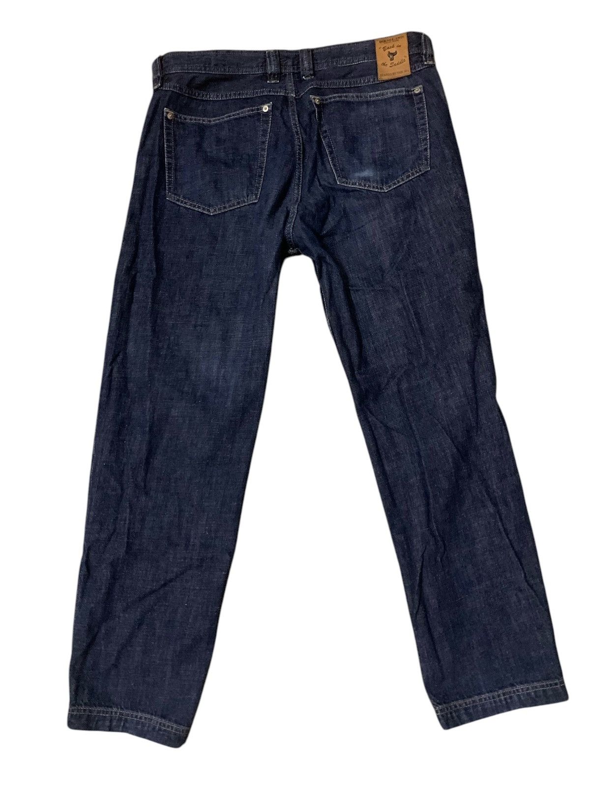 Diesel Back In The Sadle Cow Leather Denim Jeans