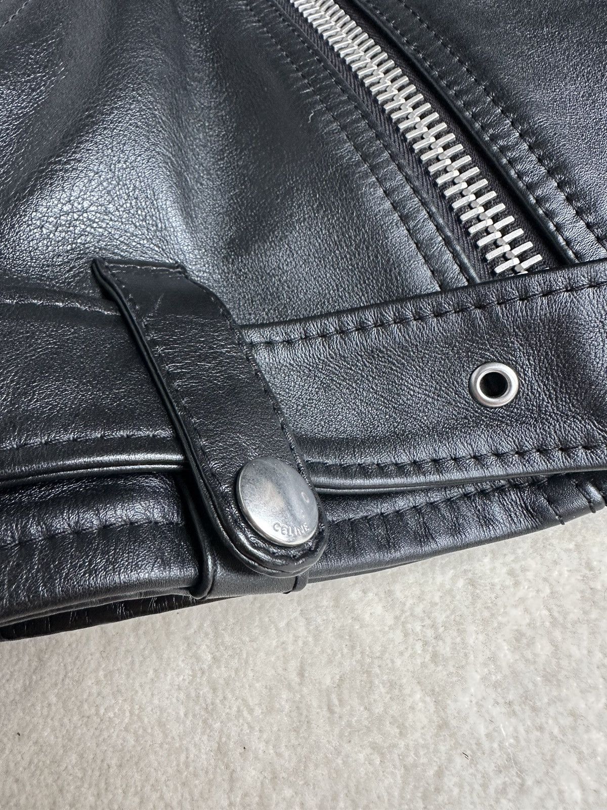 Celine SS22 $6500🤑 Celine biker D Ring leather jacket checkerboard Size US L / EU 52-54 / 3 - 24 Thumbnail