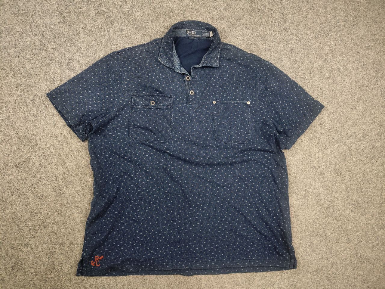 Polo Ralph Lauren Vintage RRL Polo Ralph Lauren Indigo Pocket Jersey Shirt Size US XL / EU 56 / 4 - 11 Thumbnail