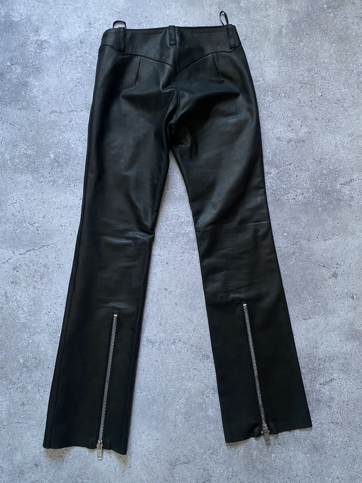 Other Vintage Mavip Leder Pants Leather Avant Garde Biker Moto Size 29" - 14 Thumbnail