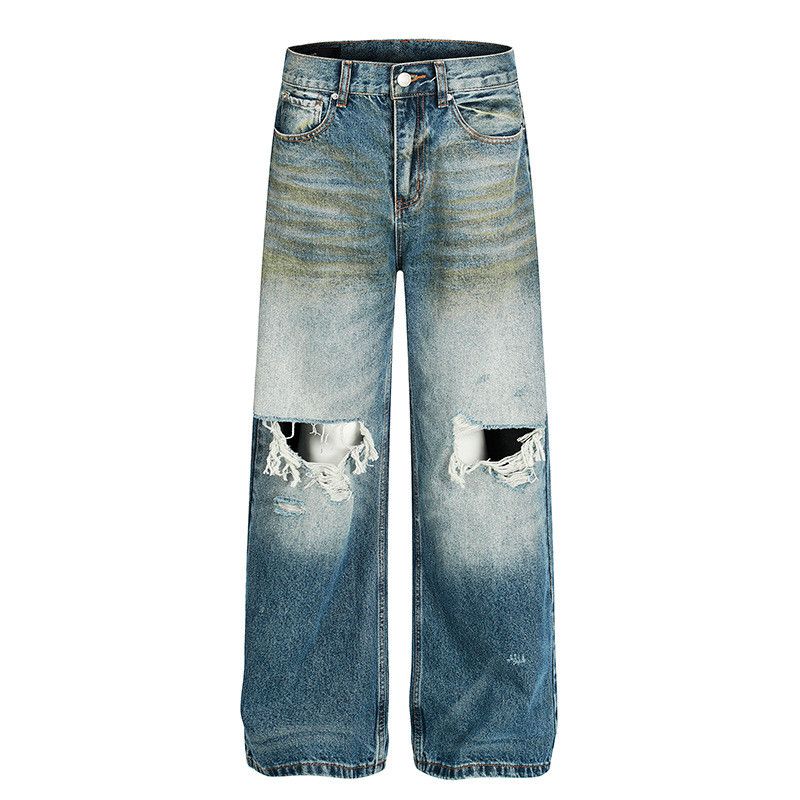 Vintage Men's American Vintage Loose-Fit Distressed Ripped Jeans Size US 32 / EU 48 - 1 Thumbnail
