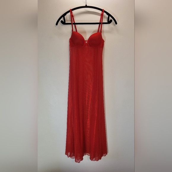 Other La Senza Vintage long red sheer maxi underwire nightgown -Xs Size ONE SIZE - 1 Thumbnail