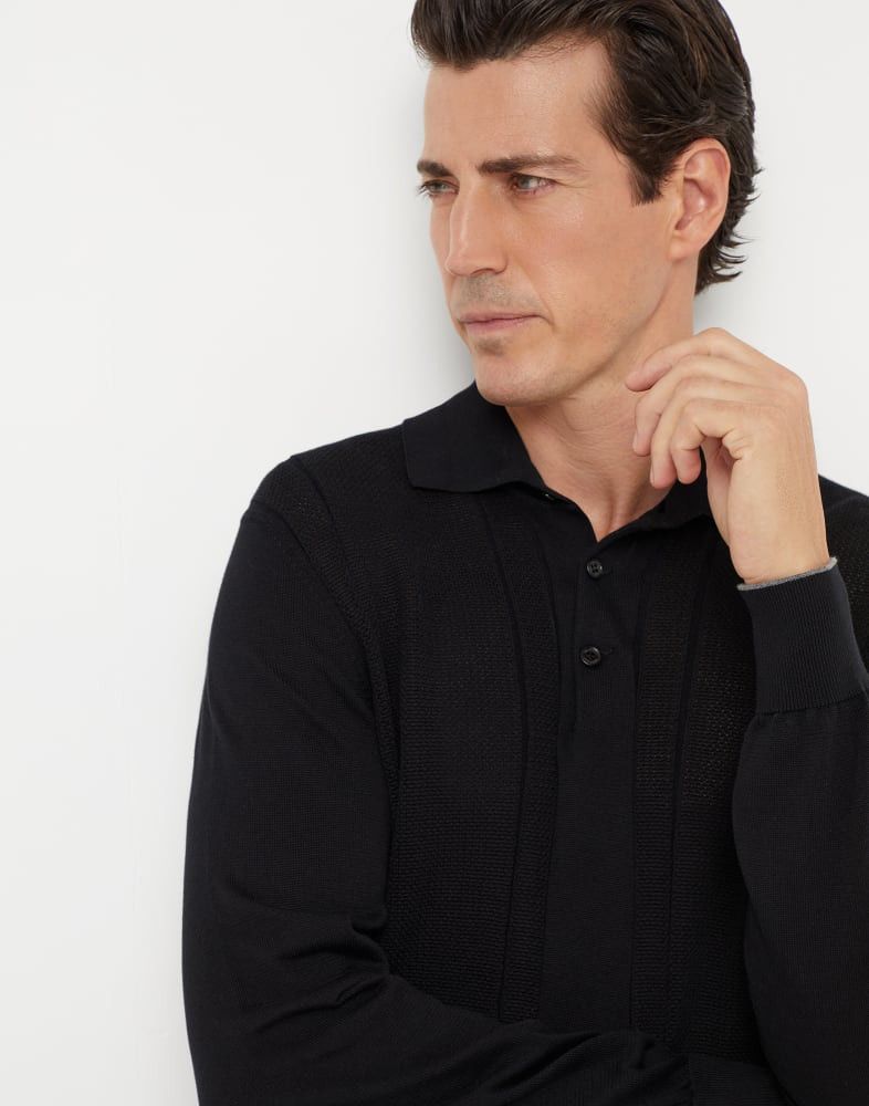 Brunello Cucinelli o1w1db10825 Polo Sweater in Black Size US S / EU 44-46 / 1 - 2 Thumbnail